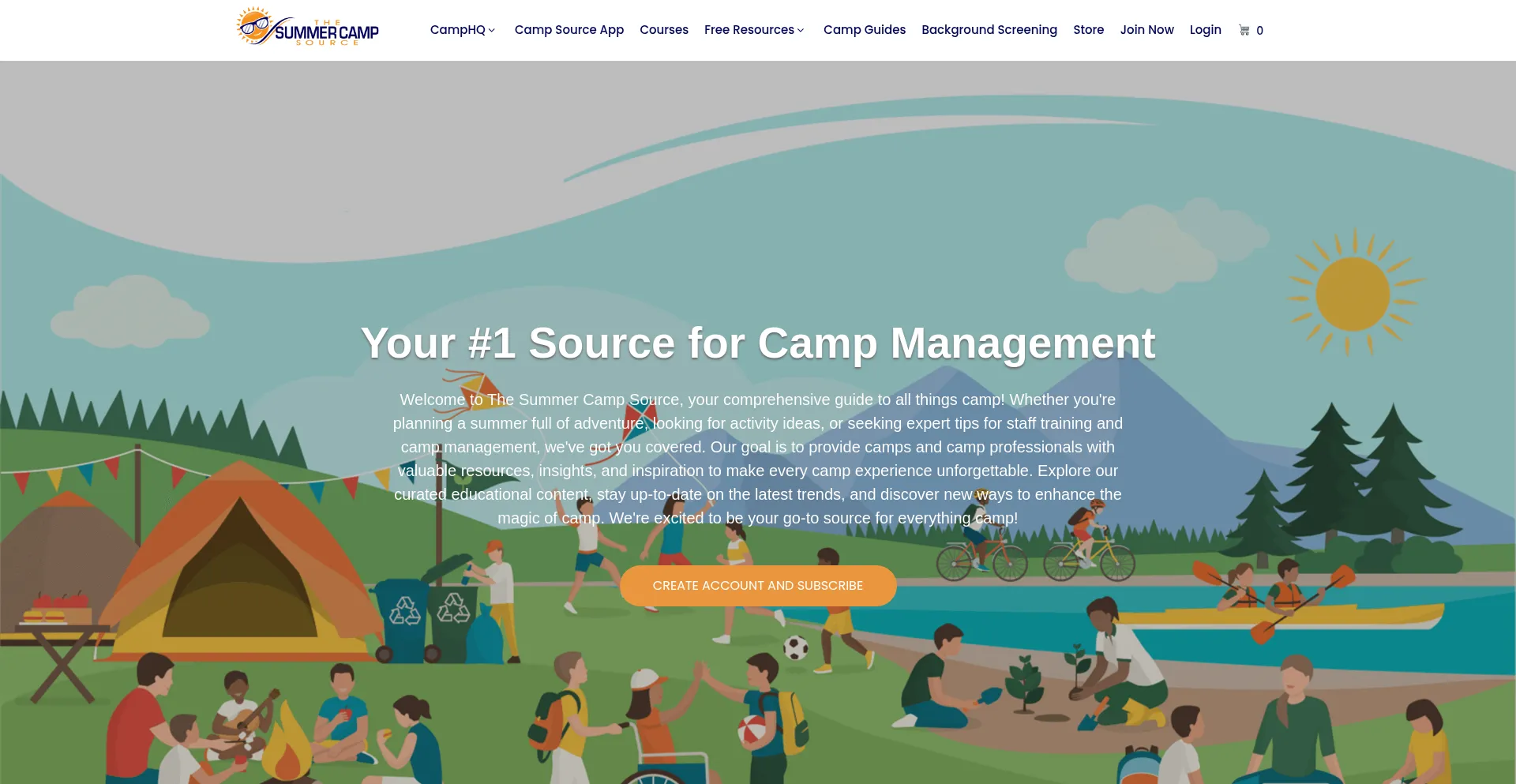 Website screenshot of Thesummercampsource.com