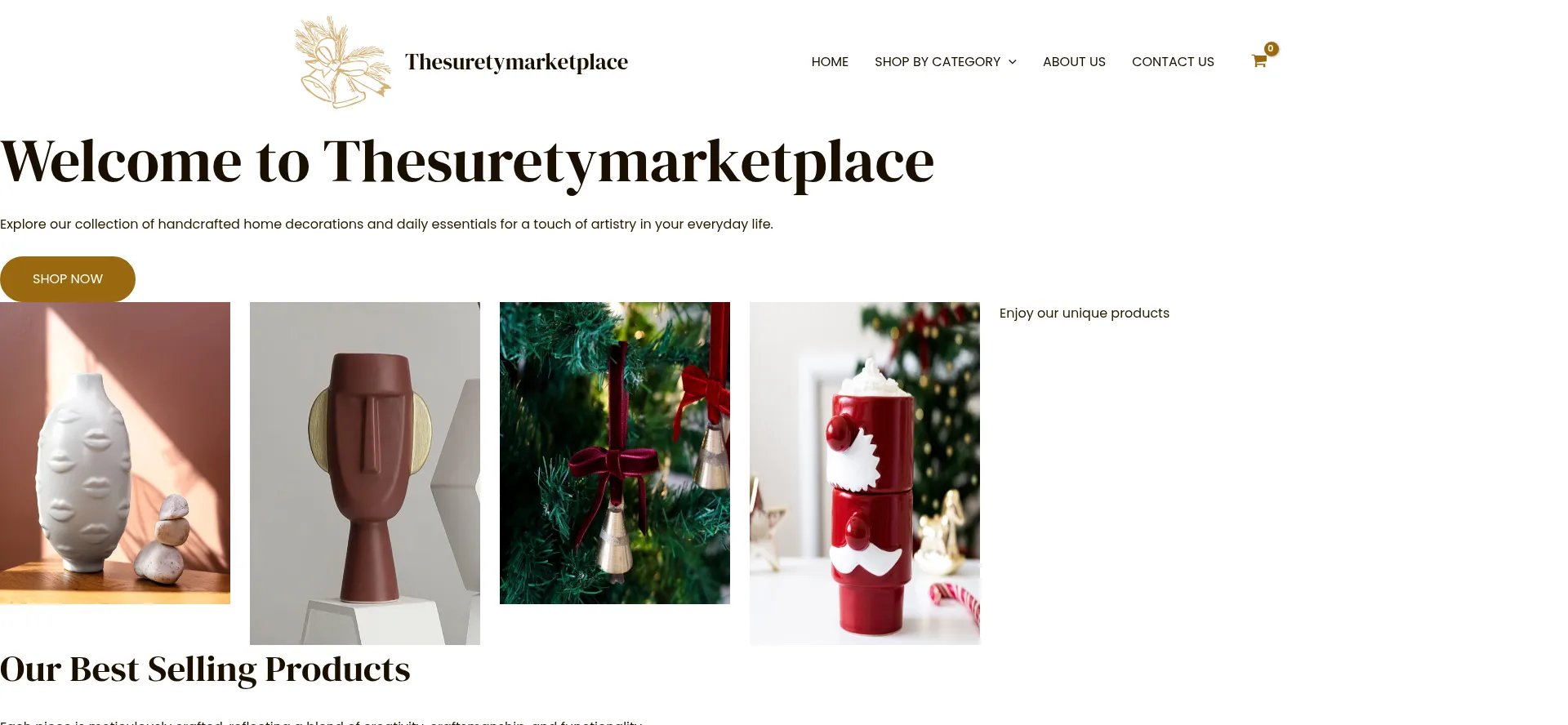 Website screenshot of Thesuretymarketplace.com