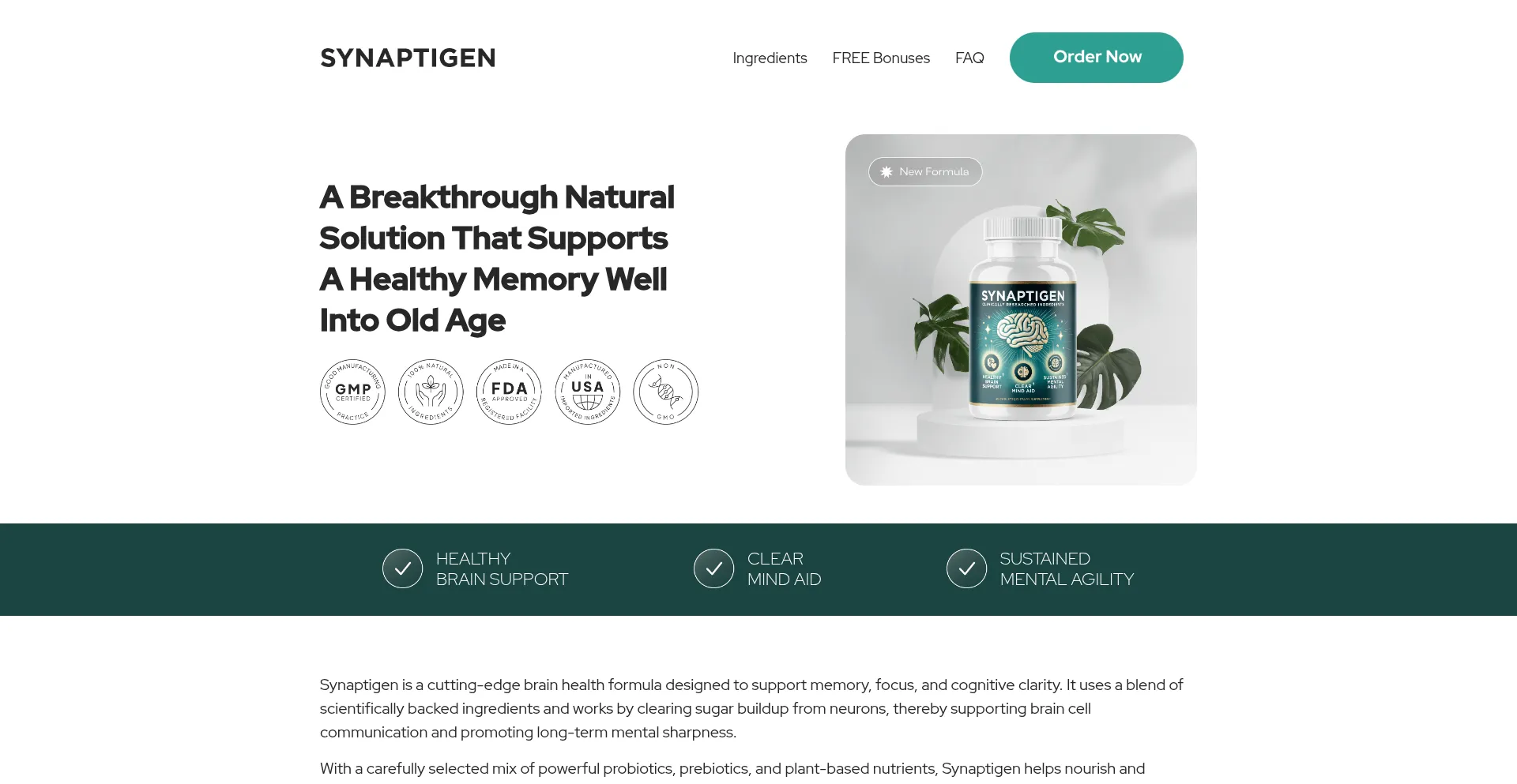 Thesynaptigen.com Screenshot