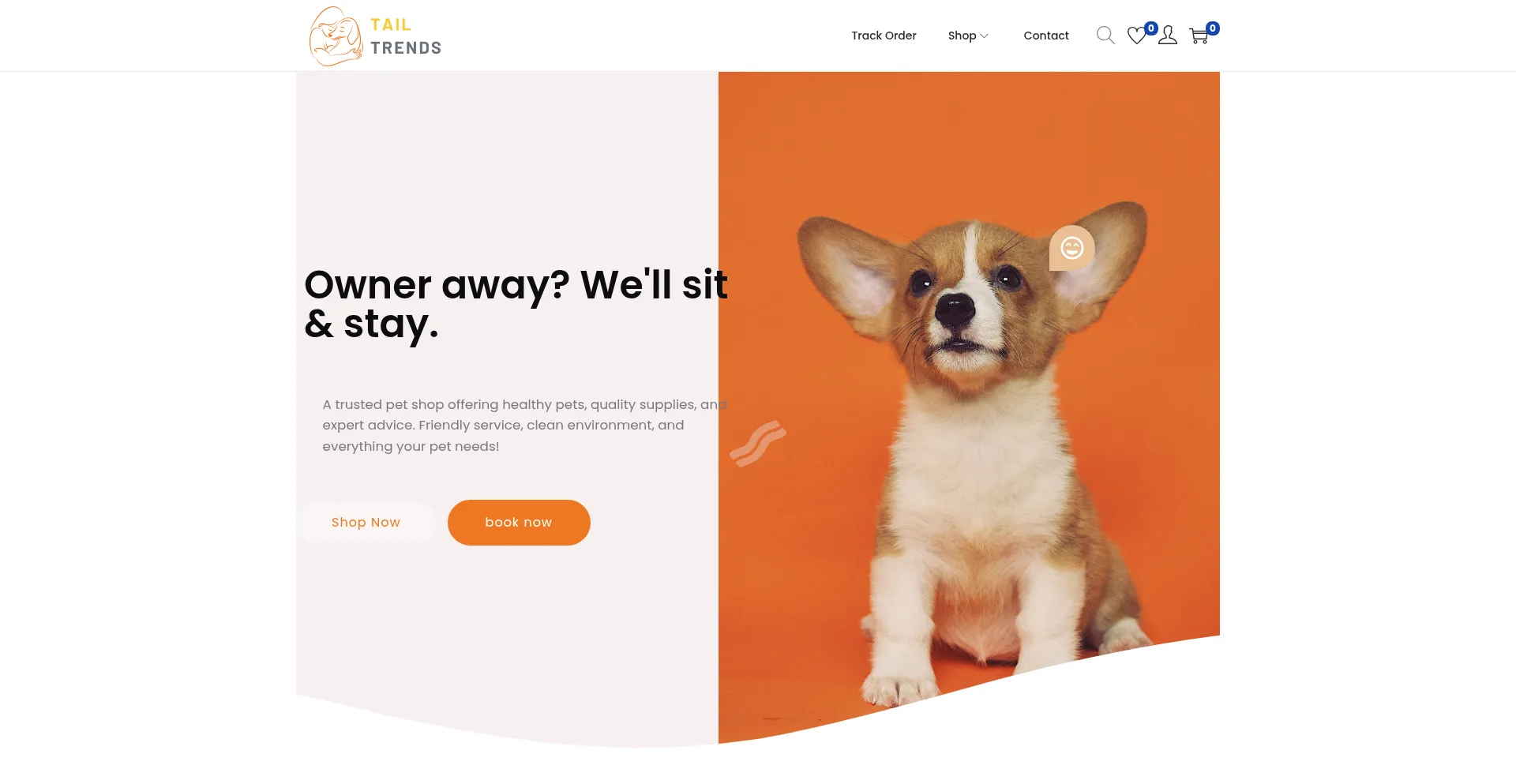 Website screenshot of Thetailtrend.com