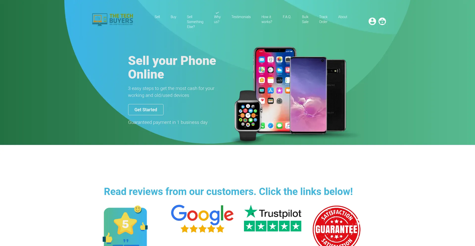 Website screenshot of Thetechbuyers.com