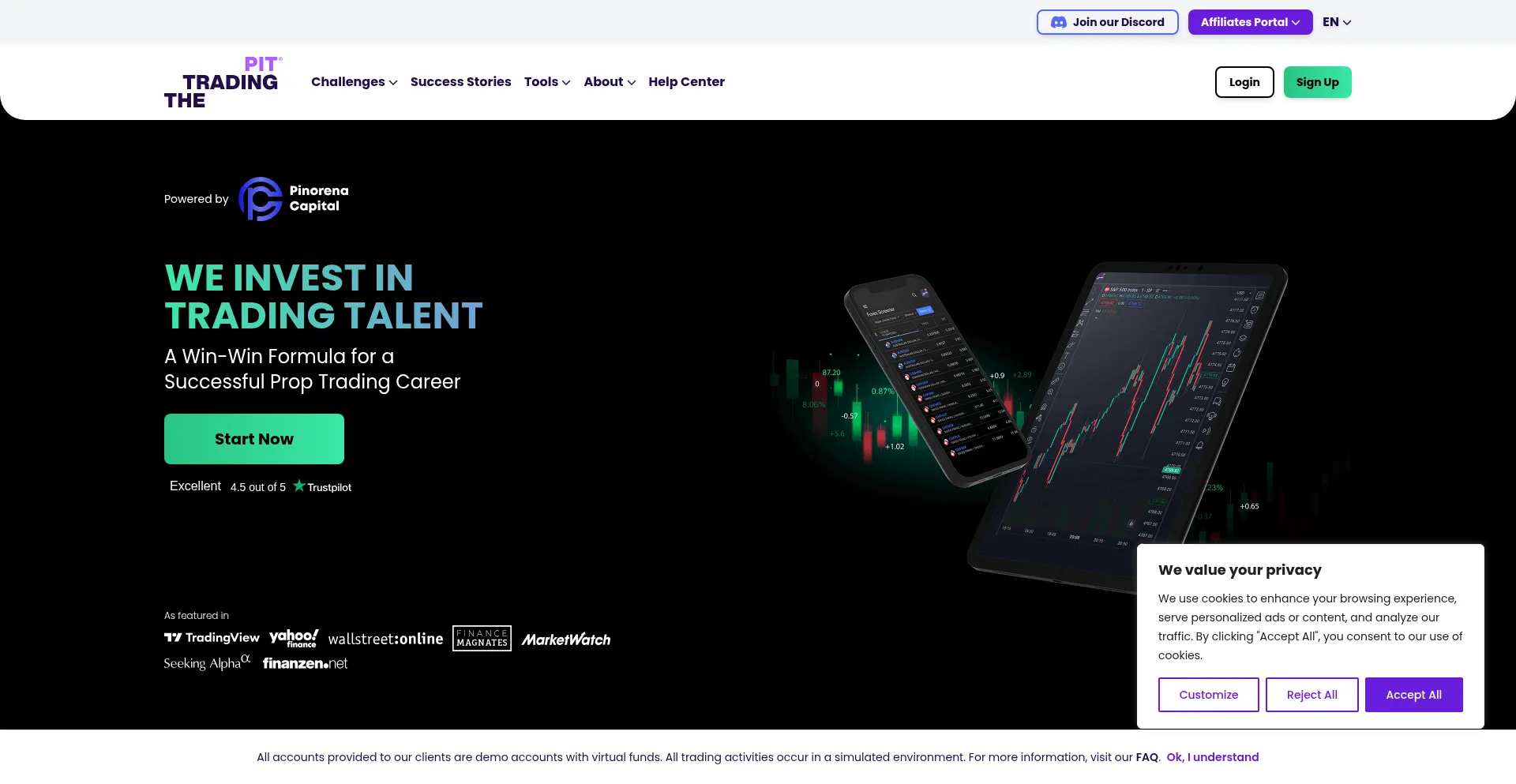 Thetradingpit.com Screenshot