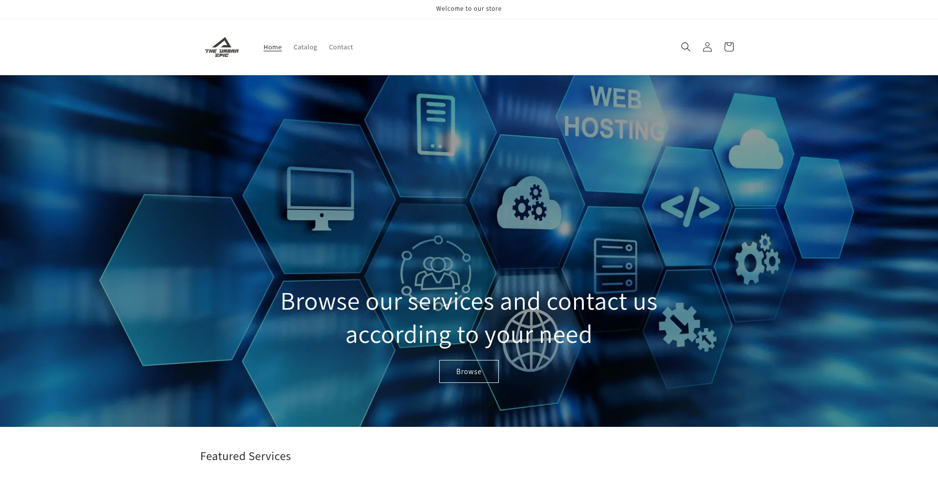 Website screenshot of Theurbanepic.xyz