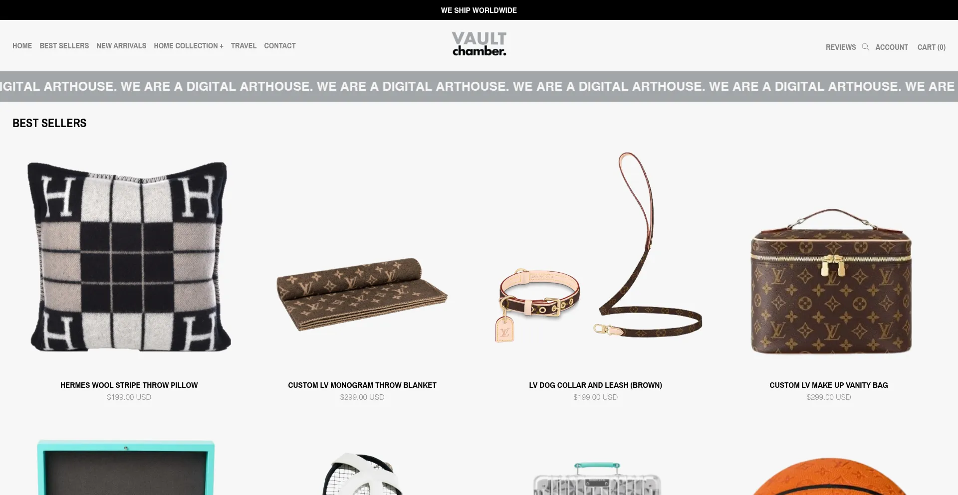 Website screenshot of Thevaultchamber.com