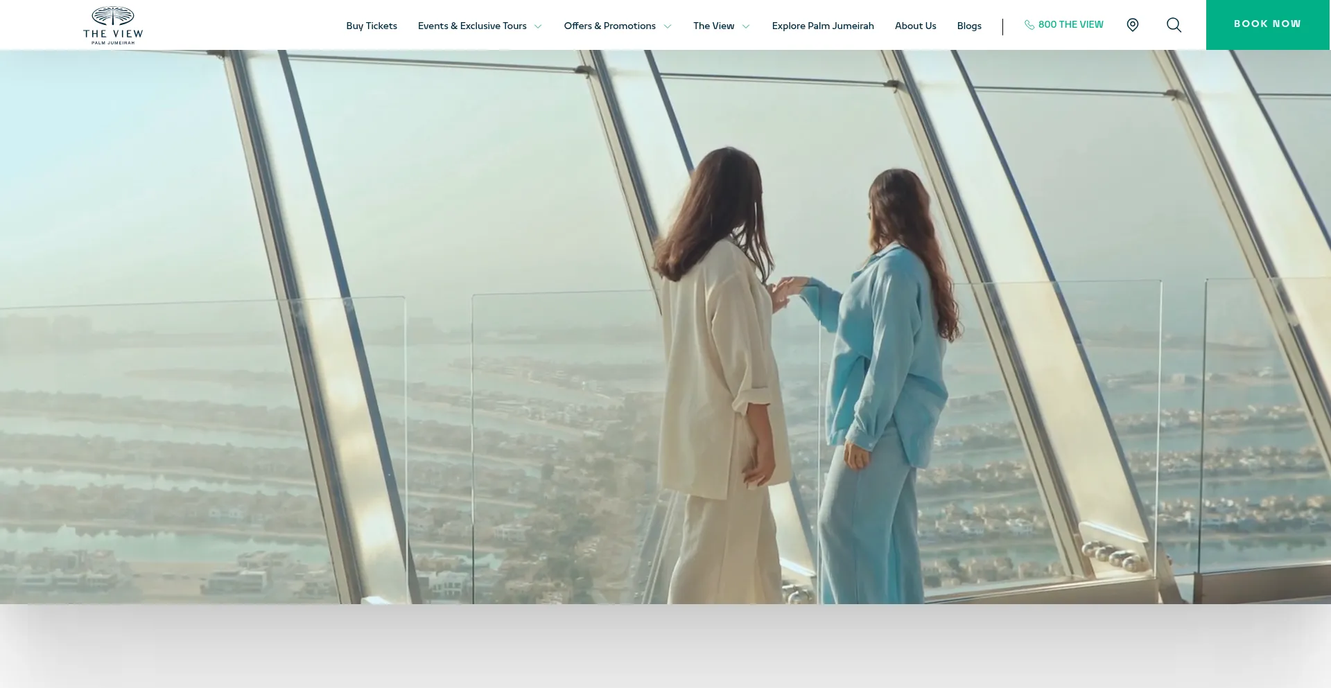 Website screenshot of Theviewpalm.ae