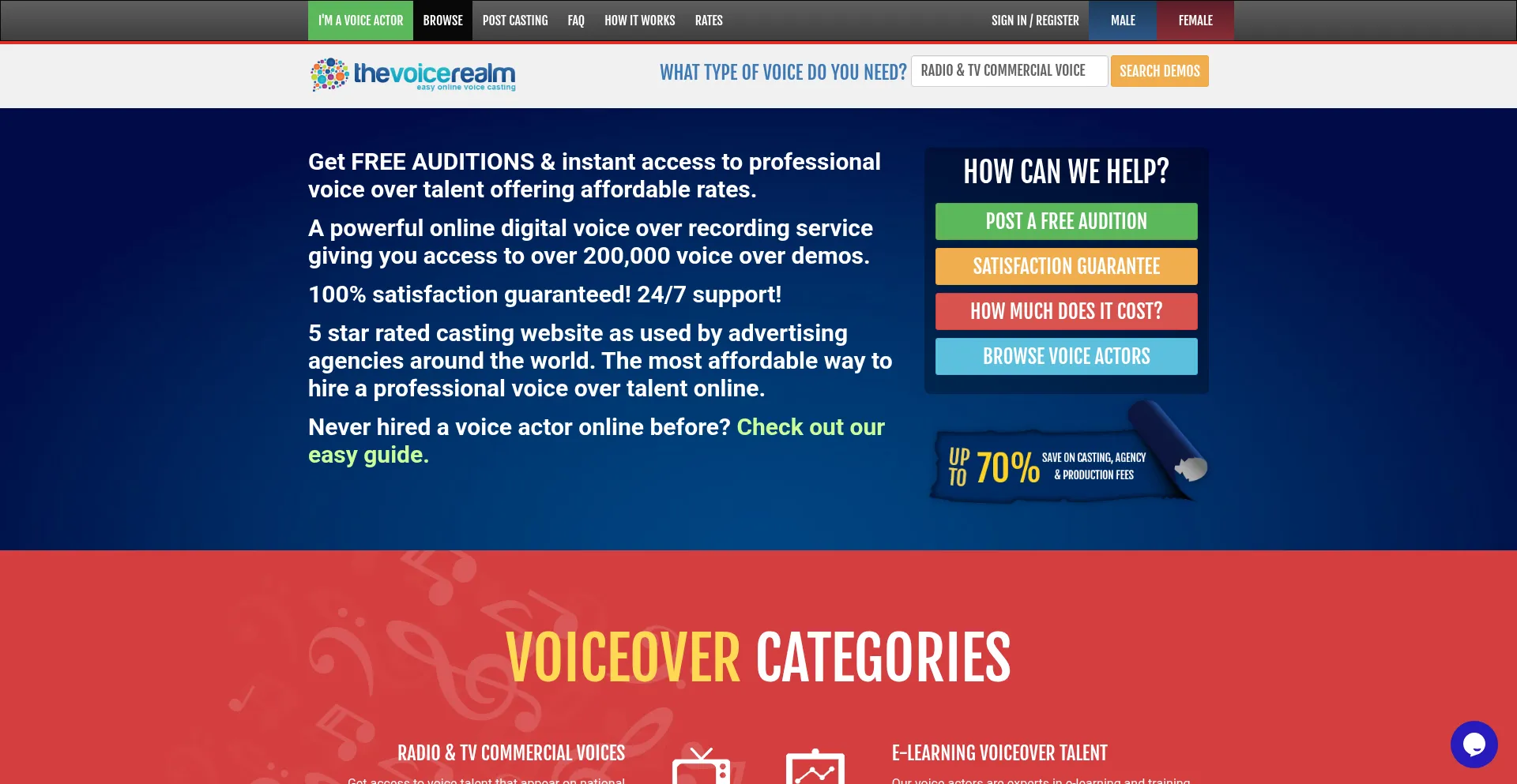 Thevoicerealm.com Screenshot