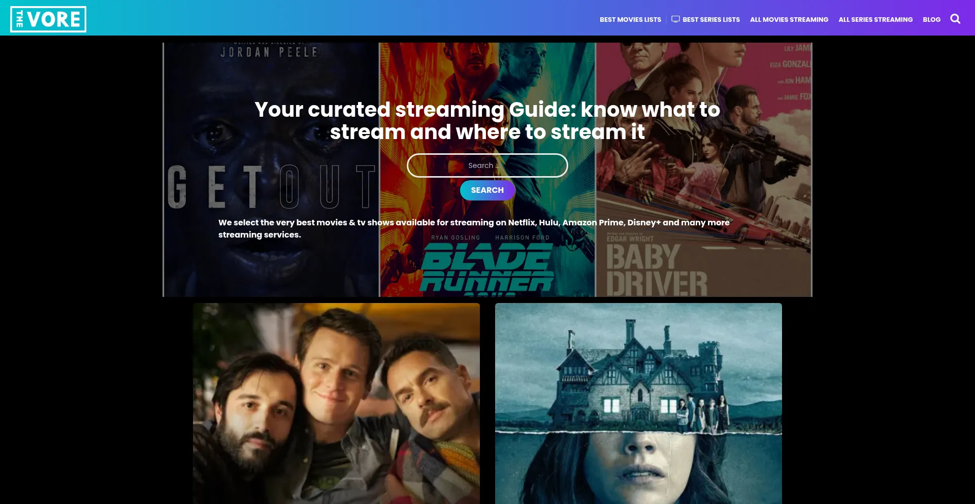Website screenshot of Thevore.com