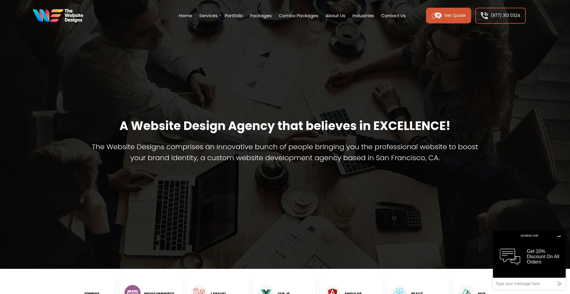 Website screenshot of Thewebsitedesigns.com