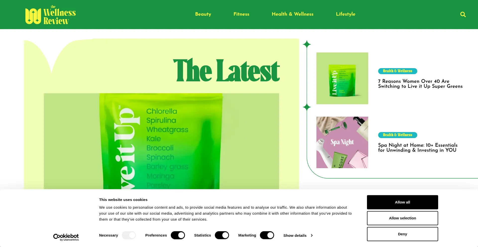 Website screenshot of Thewellnessreview.co