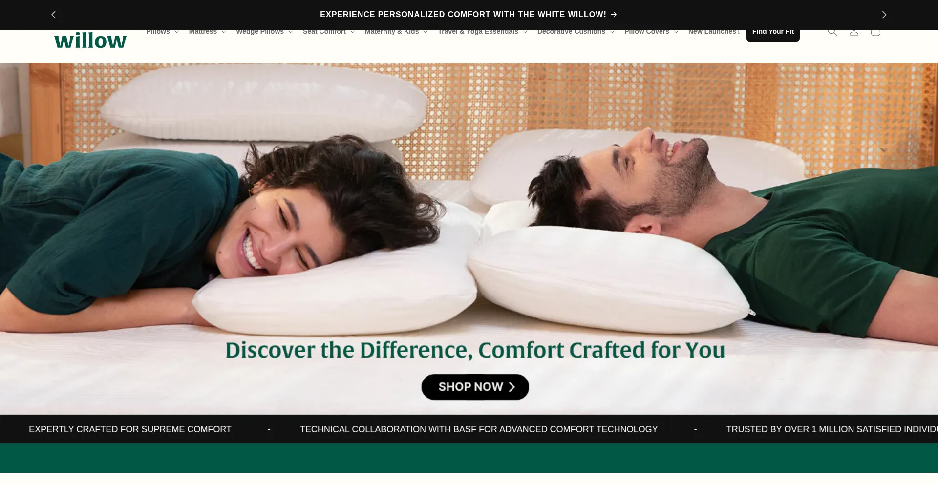 Website screenshot of Thewhitewillow.in