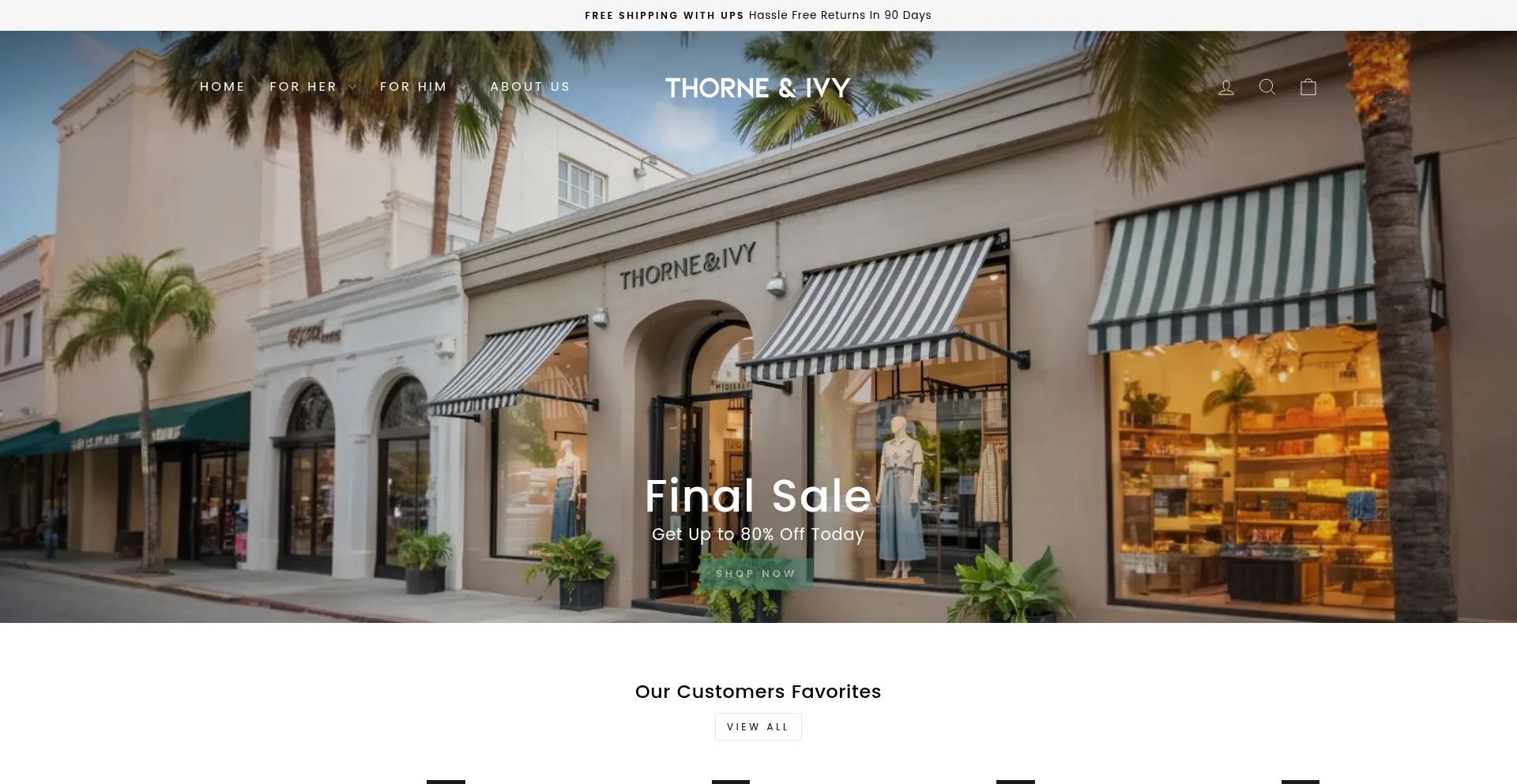Website screenshot of Thorne-ivy.com