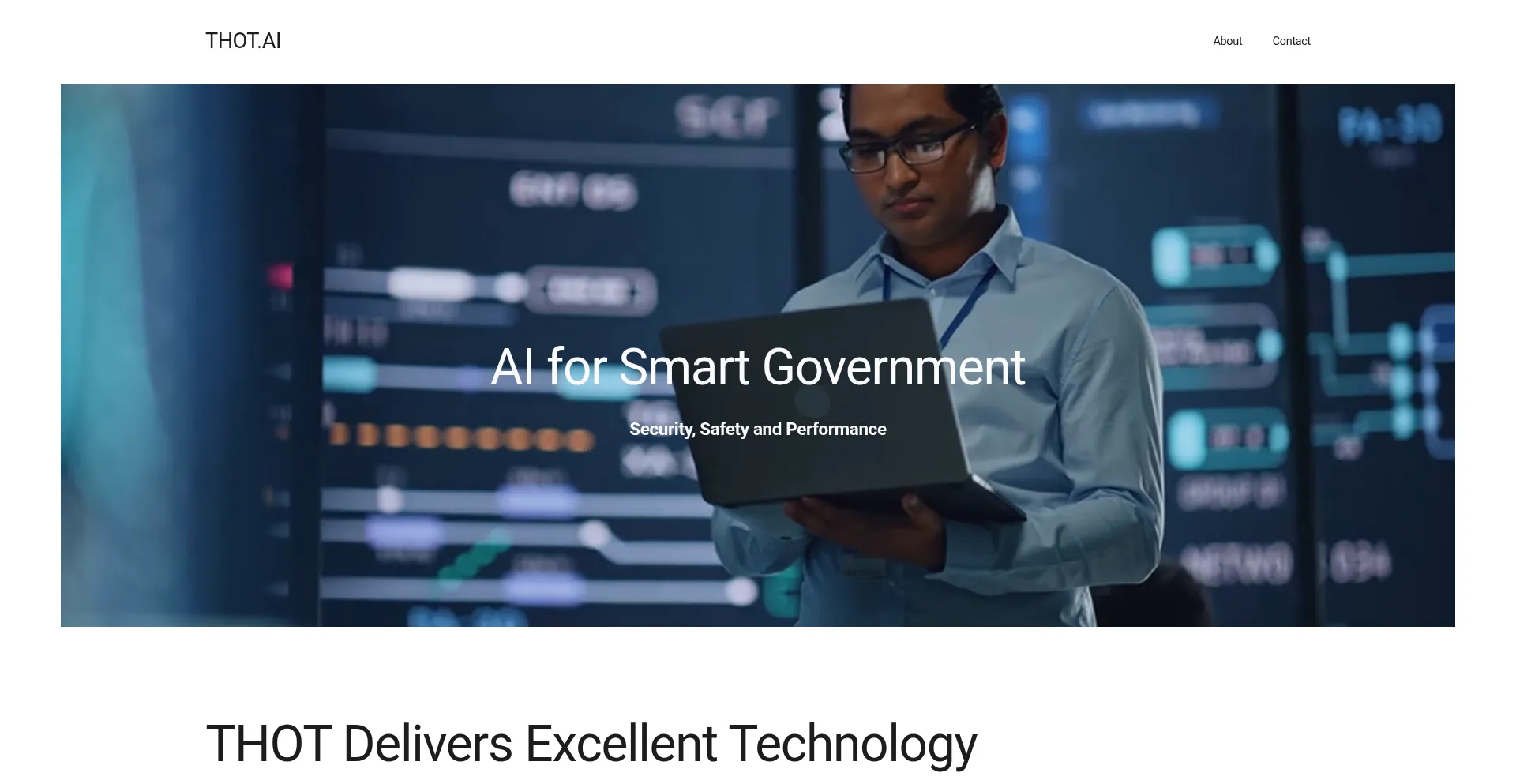Website screenshot of Thot.ai
