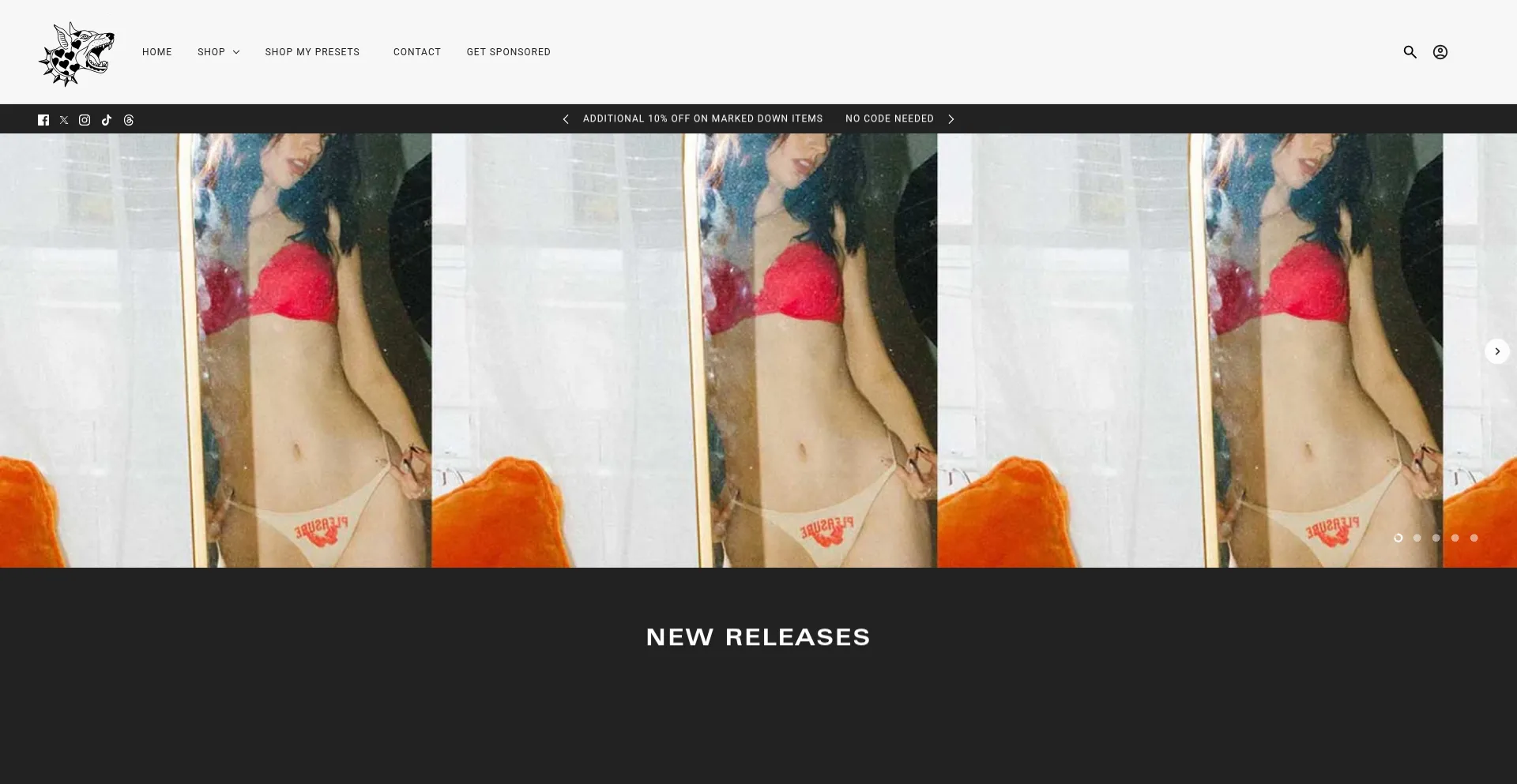 Website screenshot of Thrashhappy.com