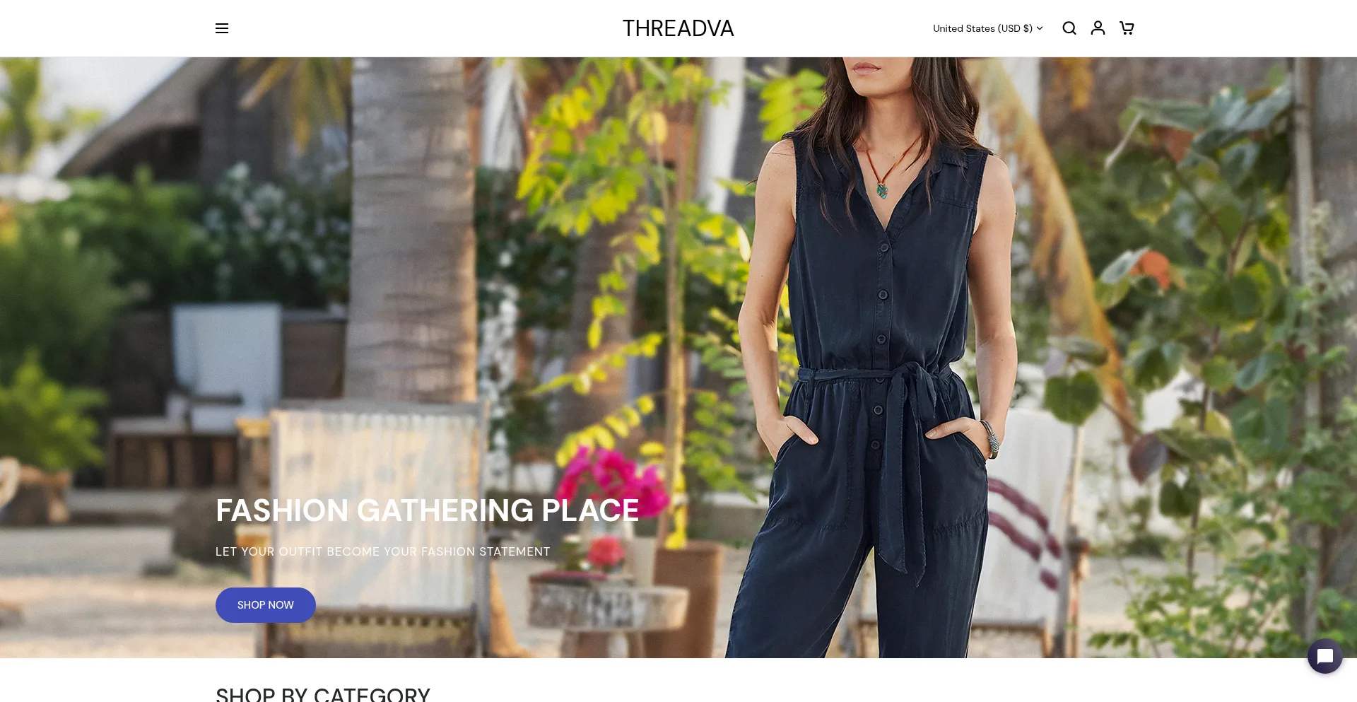 Website screenshot of Threadva.com