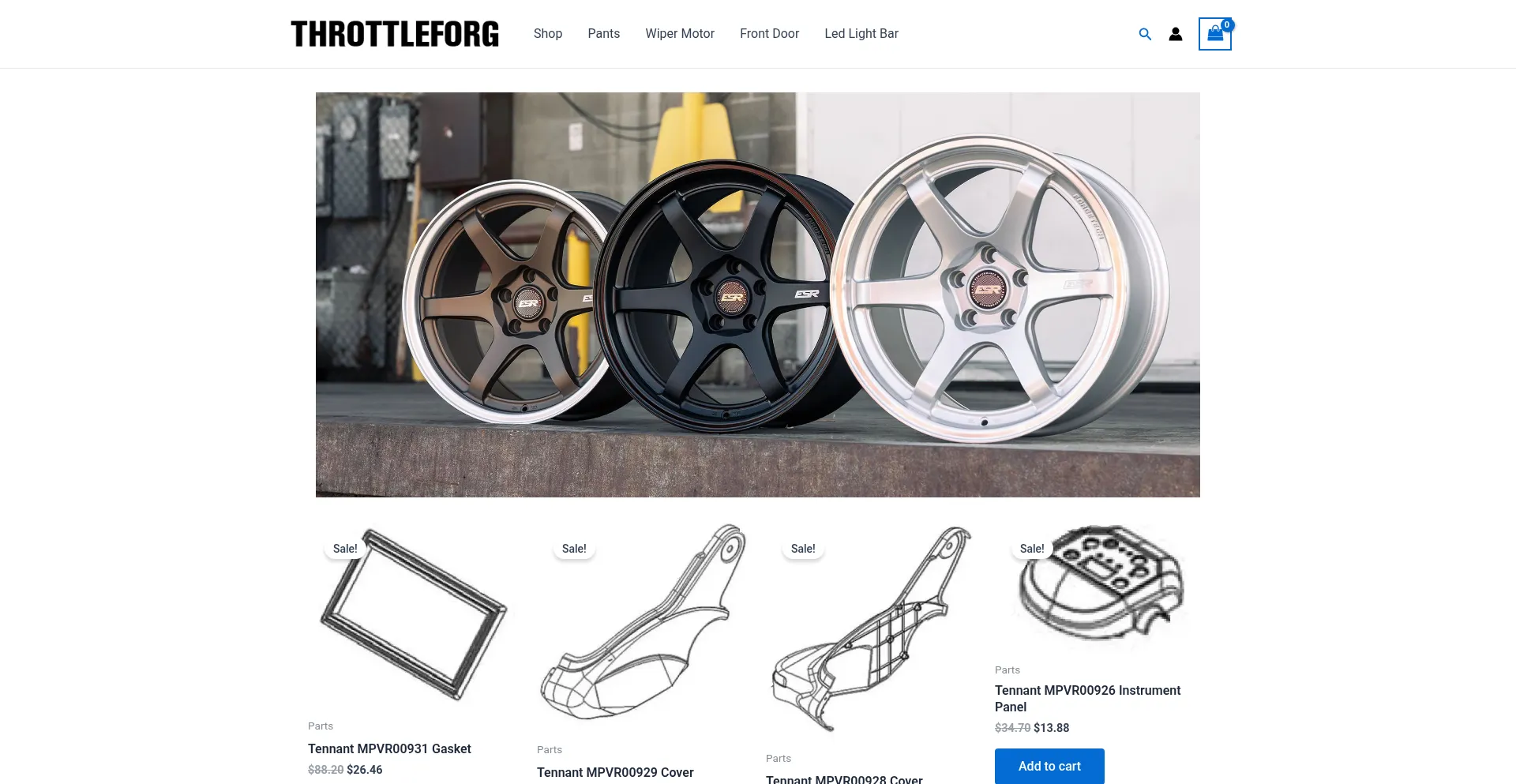 Website screenshot of Throttleforge.com