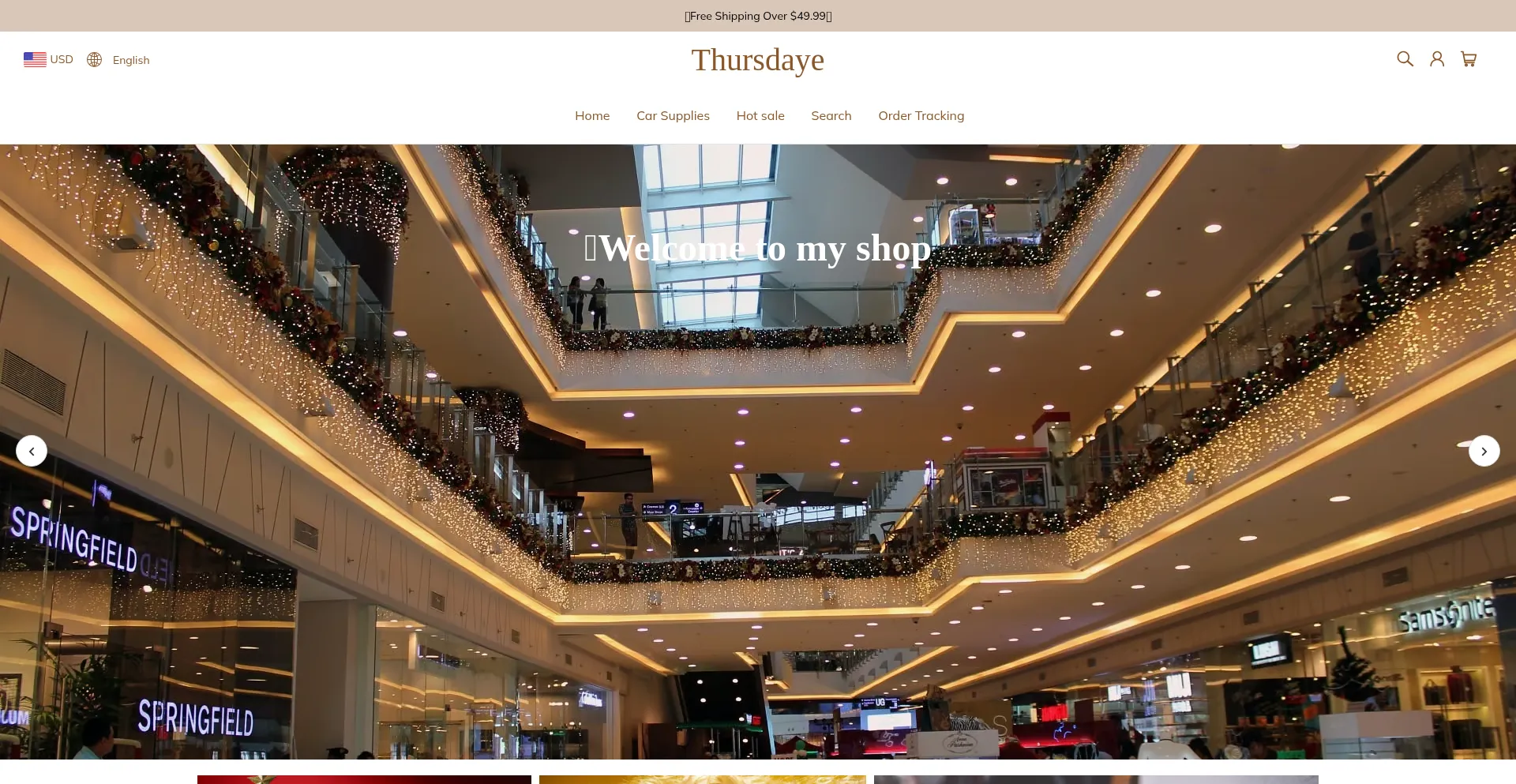 Website screenshot of Thursdaye.com