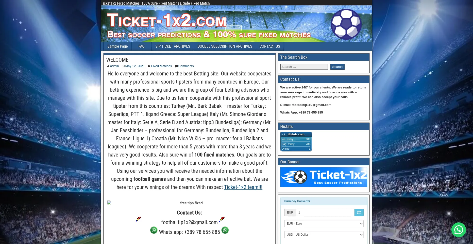 Ticket-1x2.com Screenshot