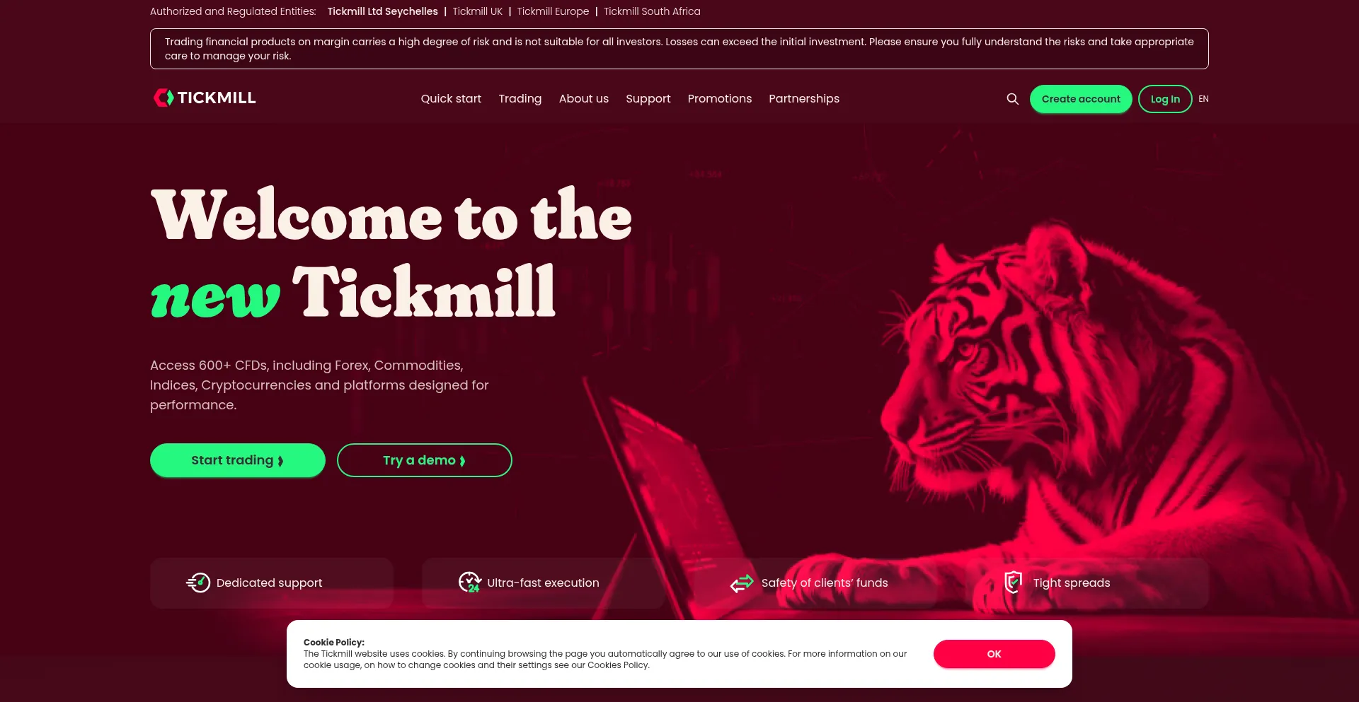 Website screenshot of Tickmill-cn.com