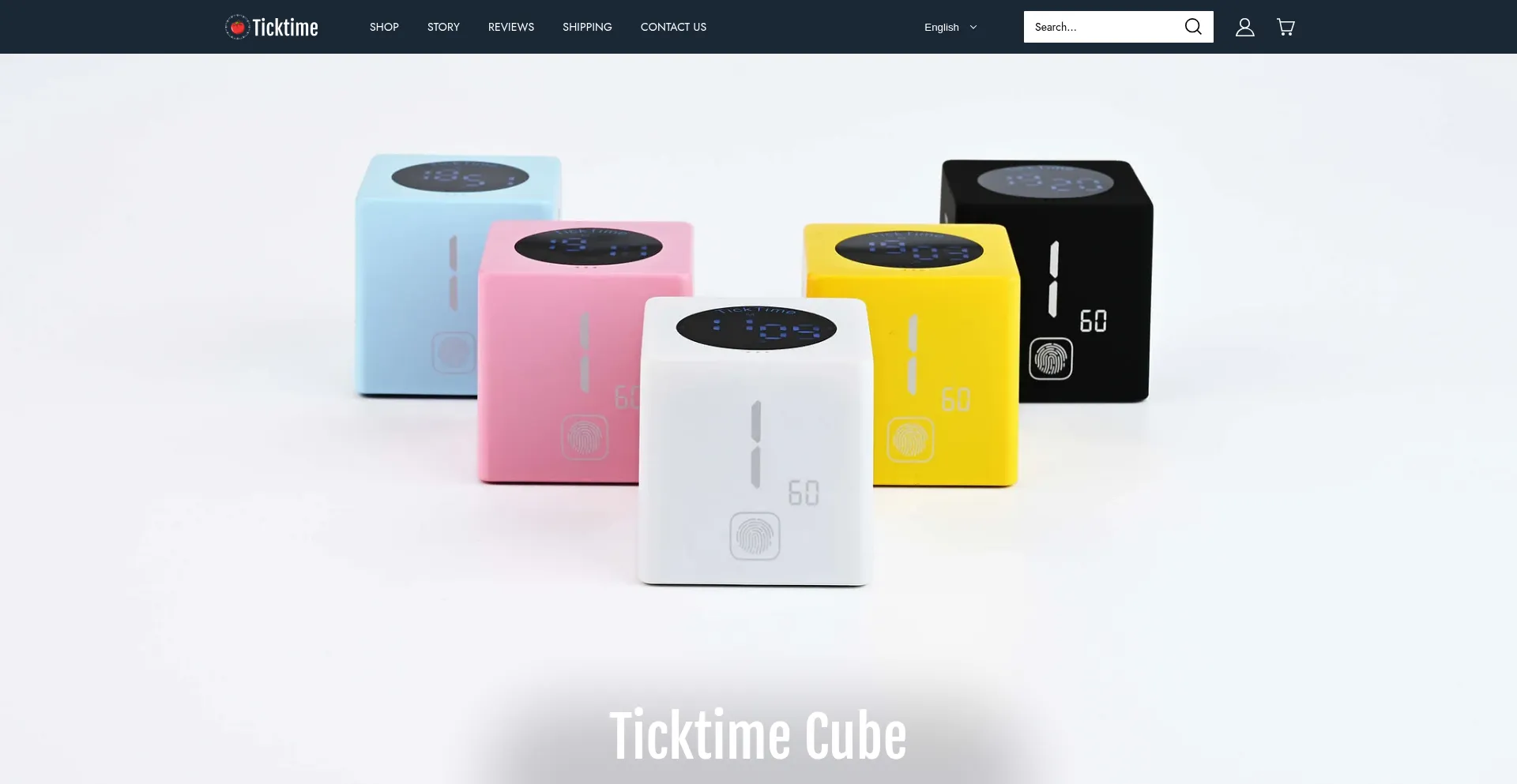 Website screenshot of Ticktime.store
