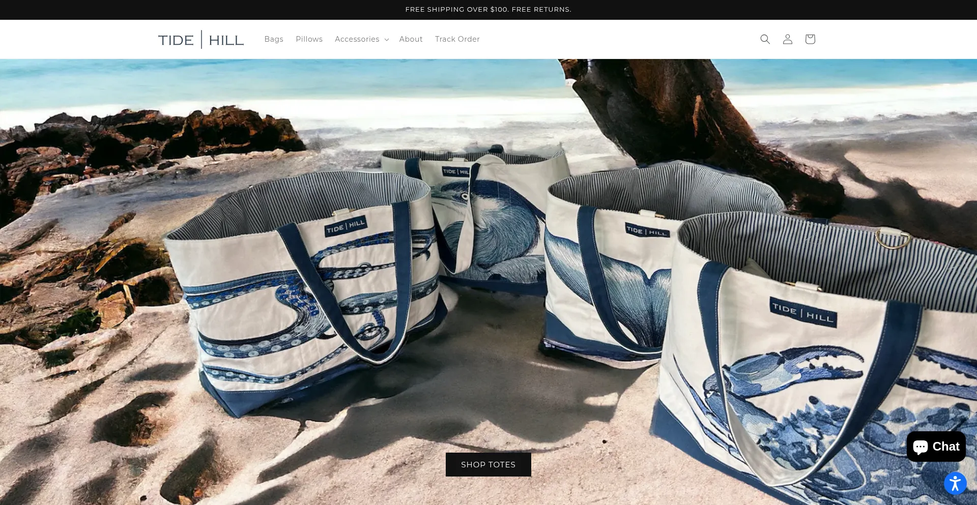 Website screenshot of Tidehill.com