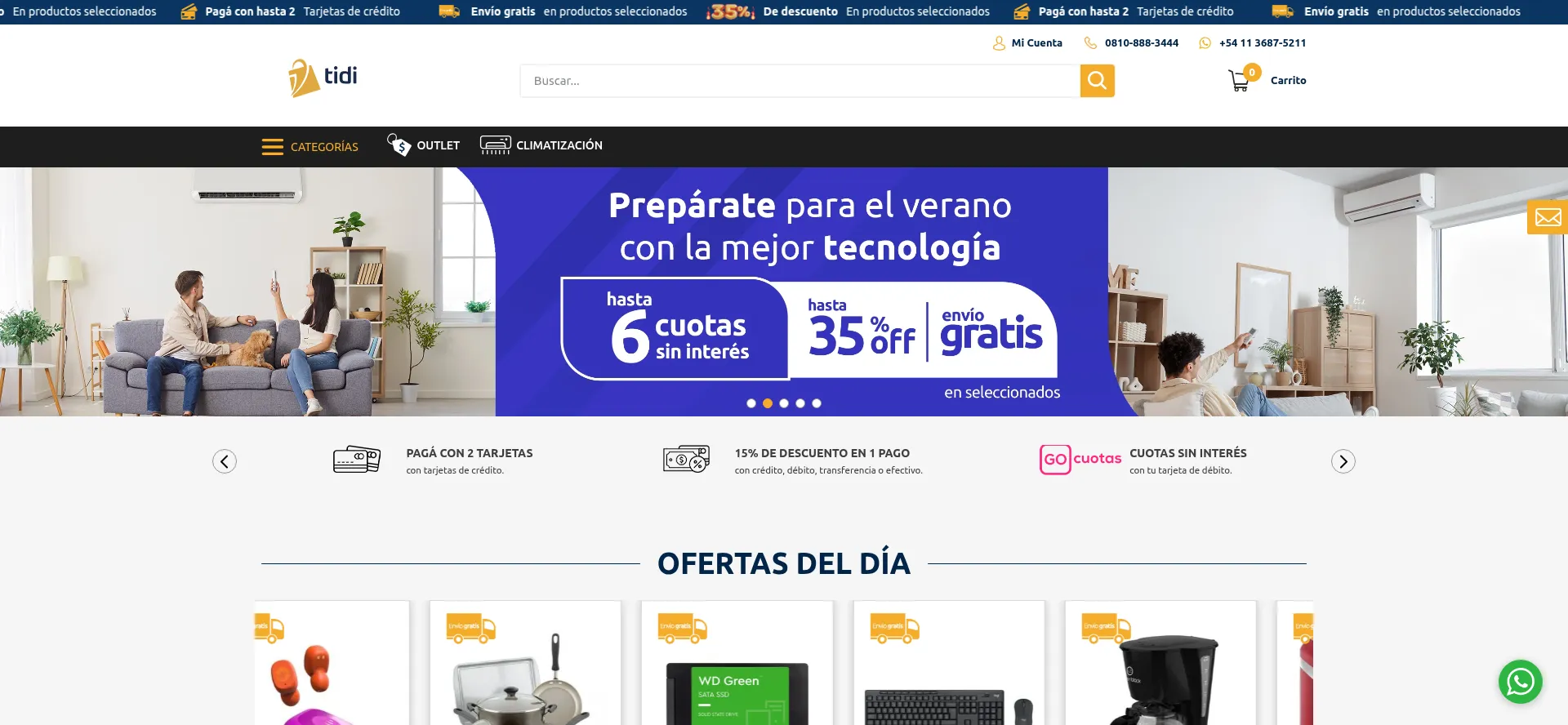 Website screenshot of Tidi.com.ar