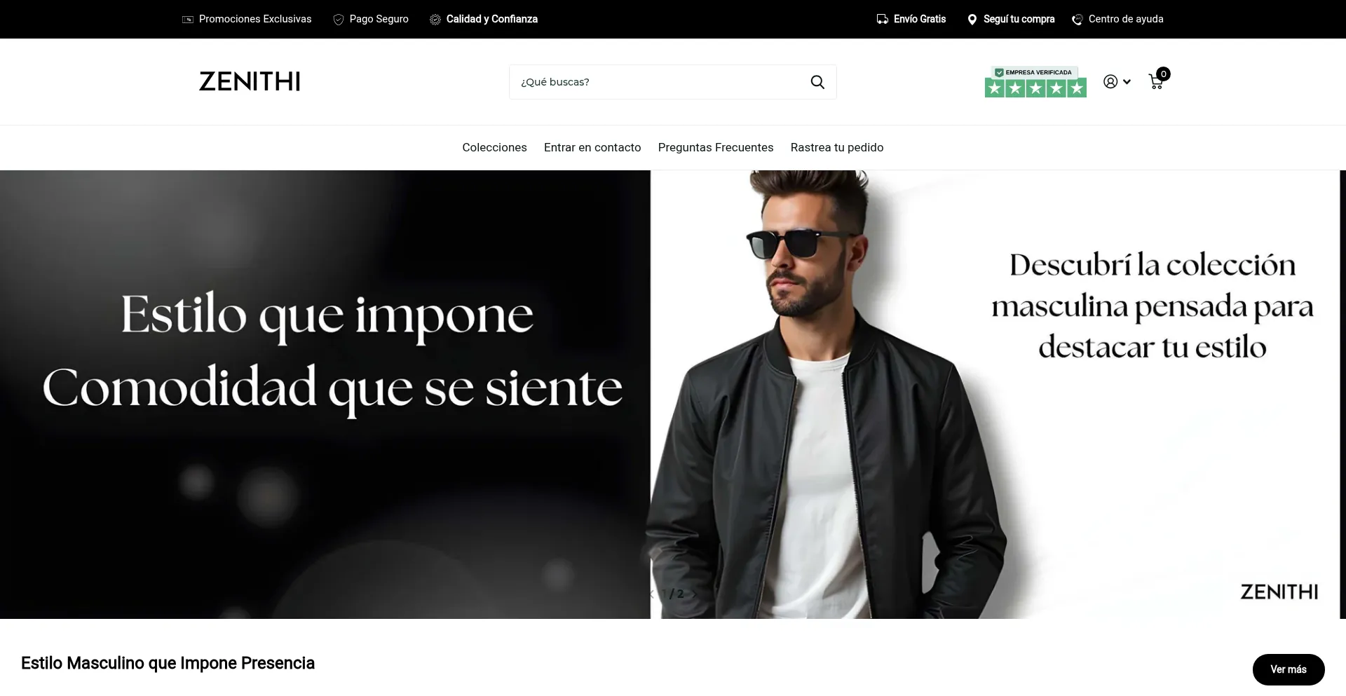 Website screenshot of Tienda-zenith.com