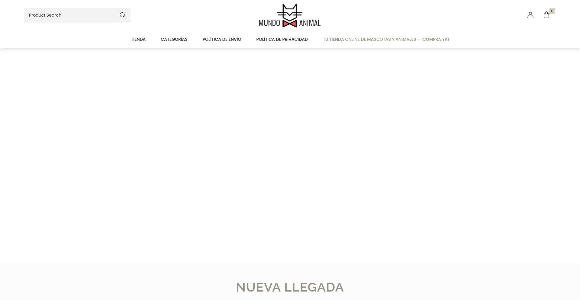 Website screenshot of Tiendmundoanimal.com