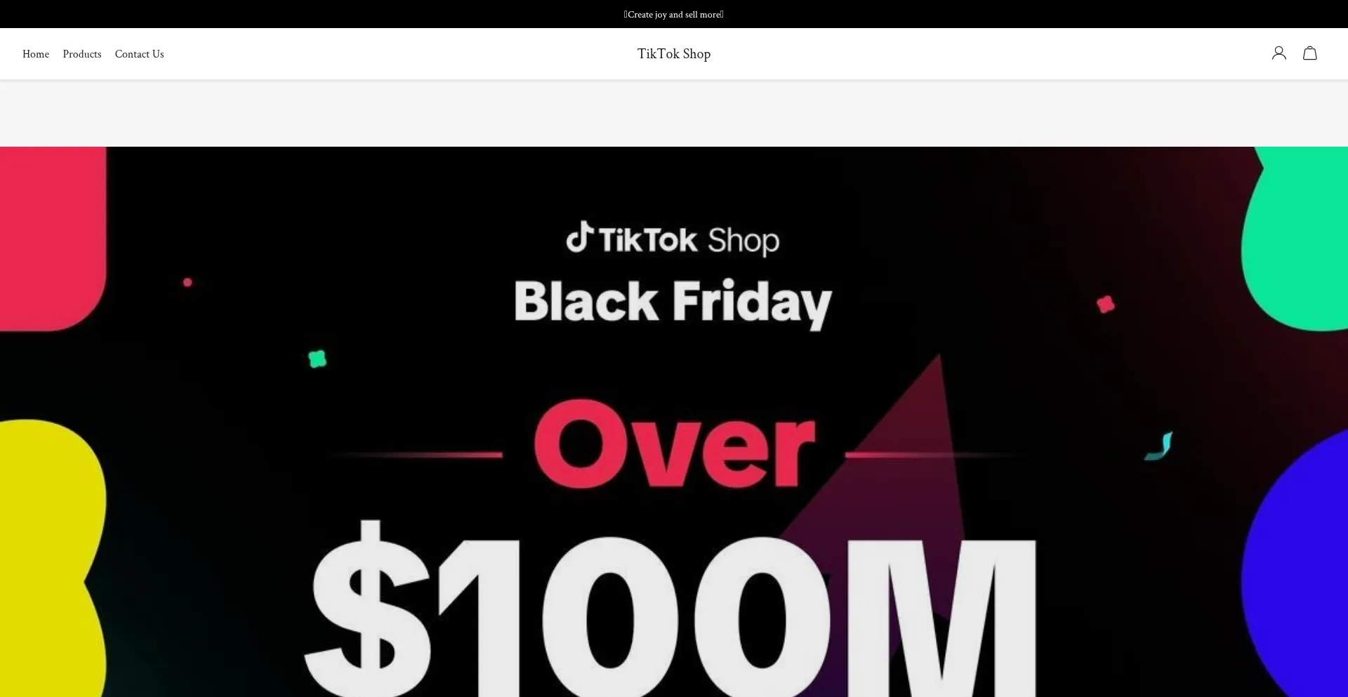 Website screenshot of Tikboomstore.com