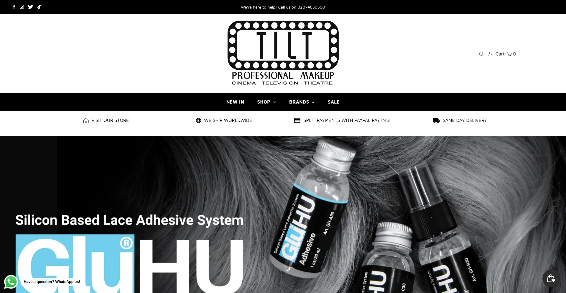 Website screenshot of Tiltmakeup.com