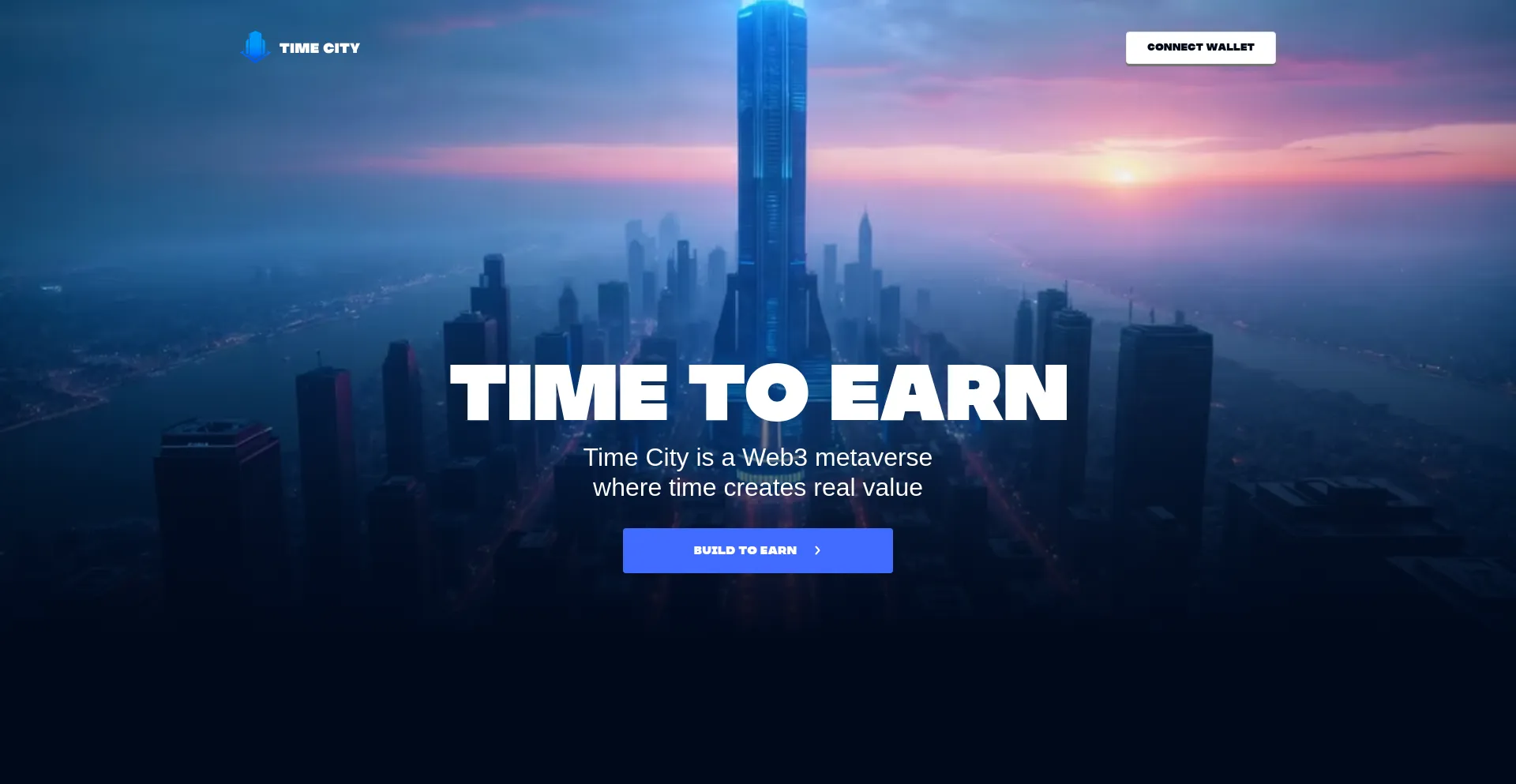 Website screenshot of Timecity.gg