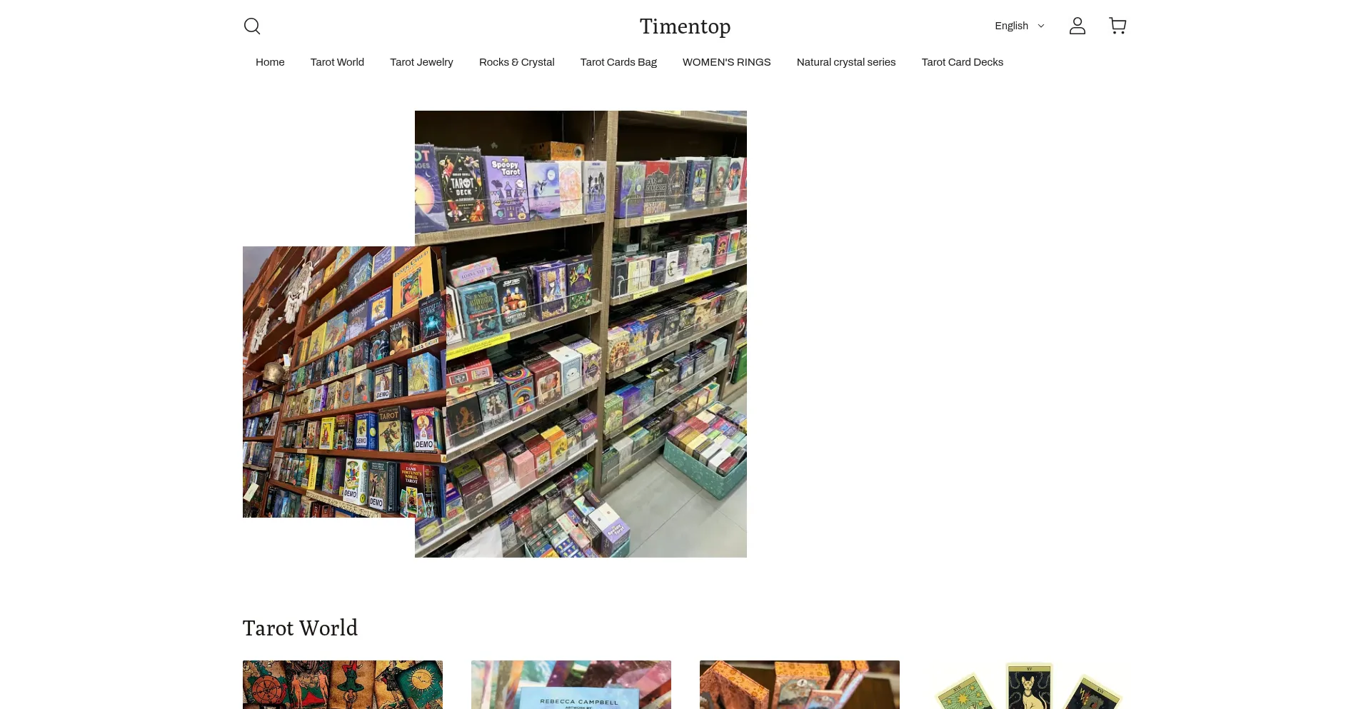 Website screenshot of Timentop.store