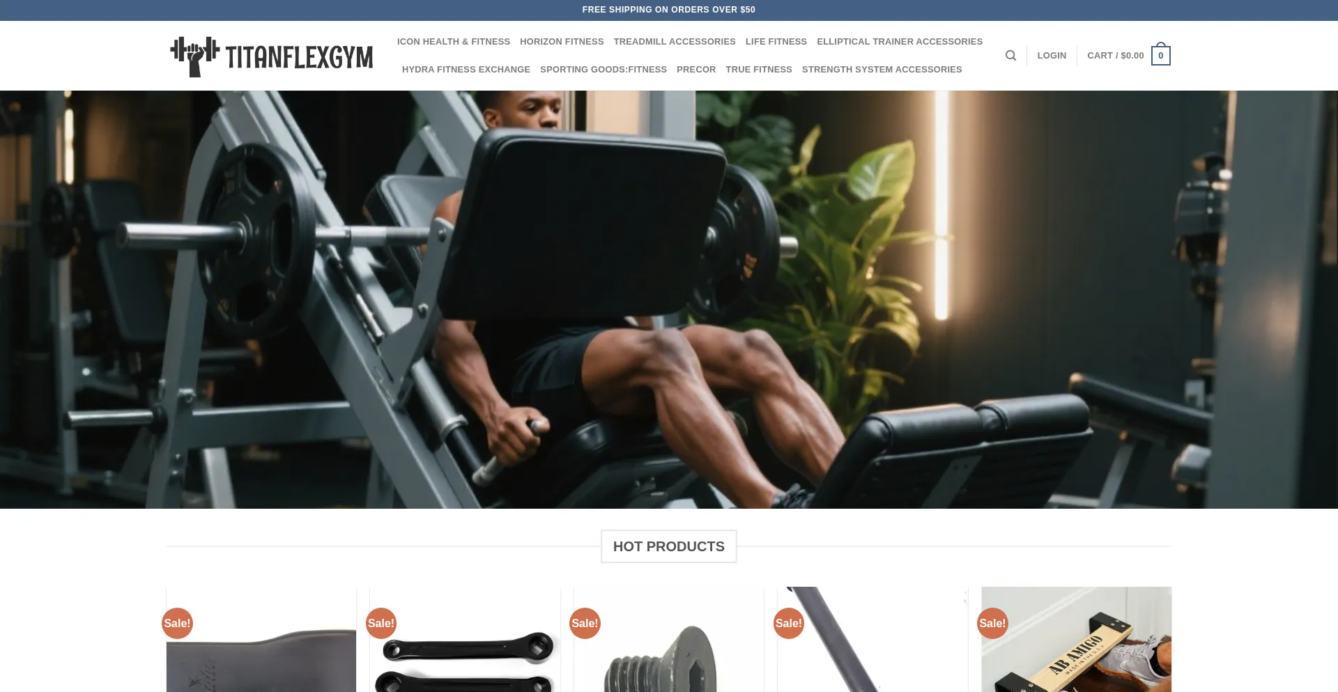 Website screenshot of Titanflexgym.com