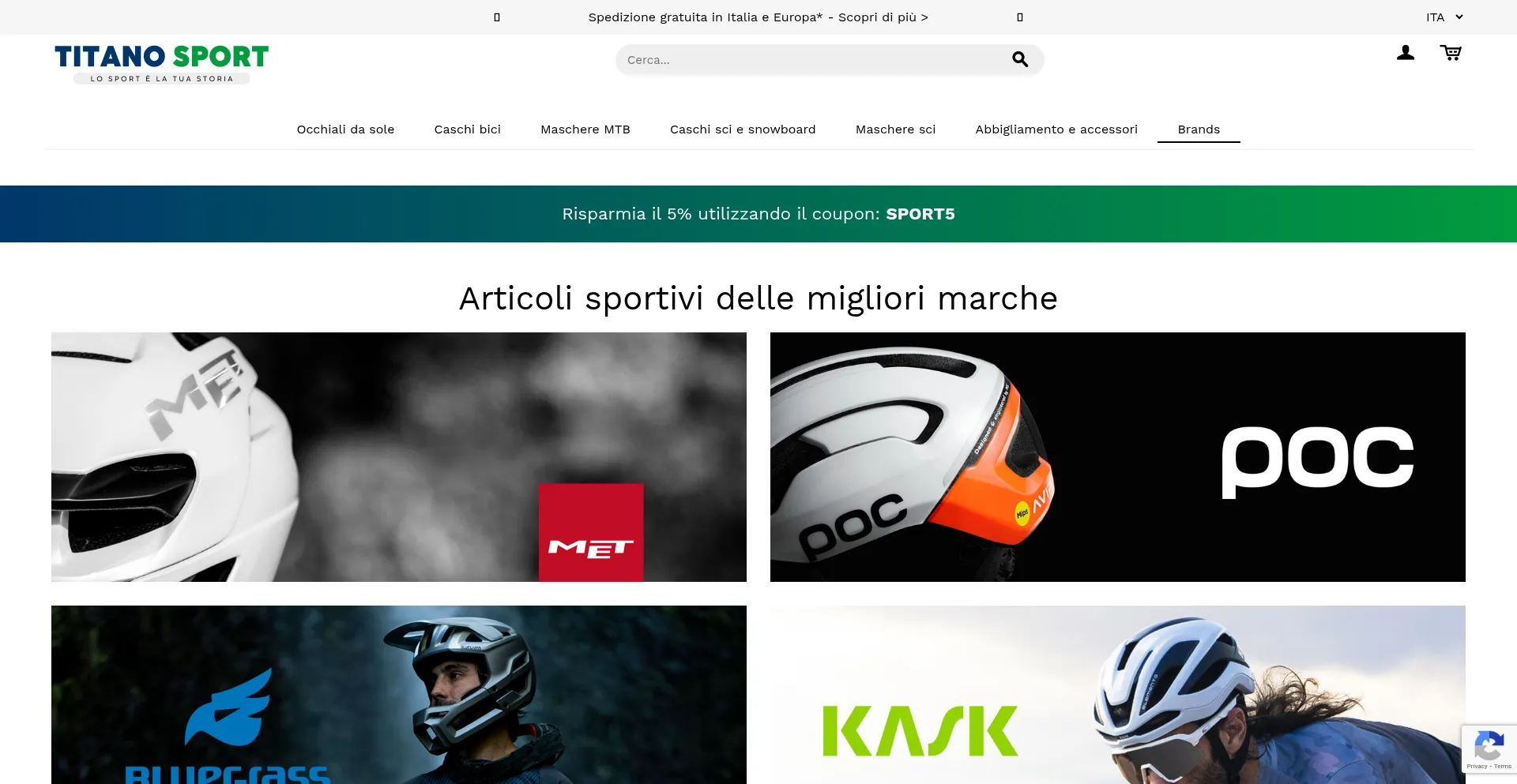 Website screenshot of Titanosport.com