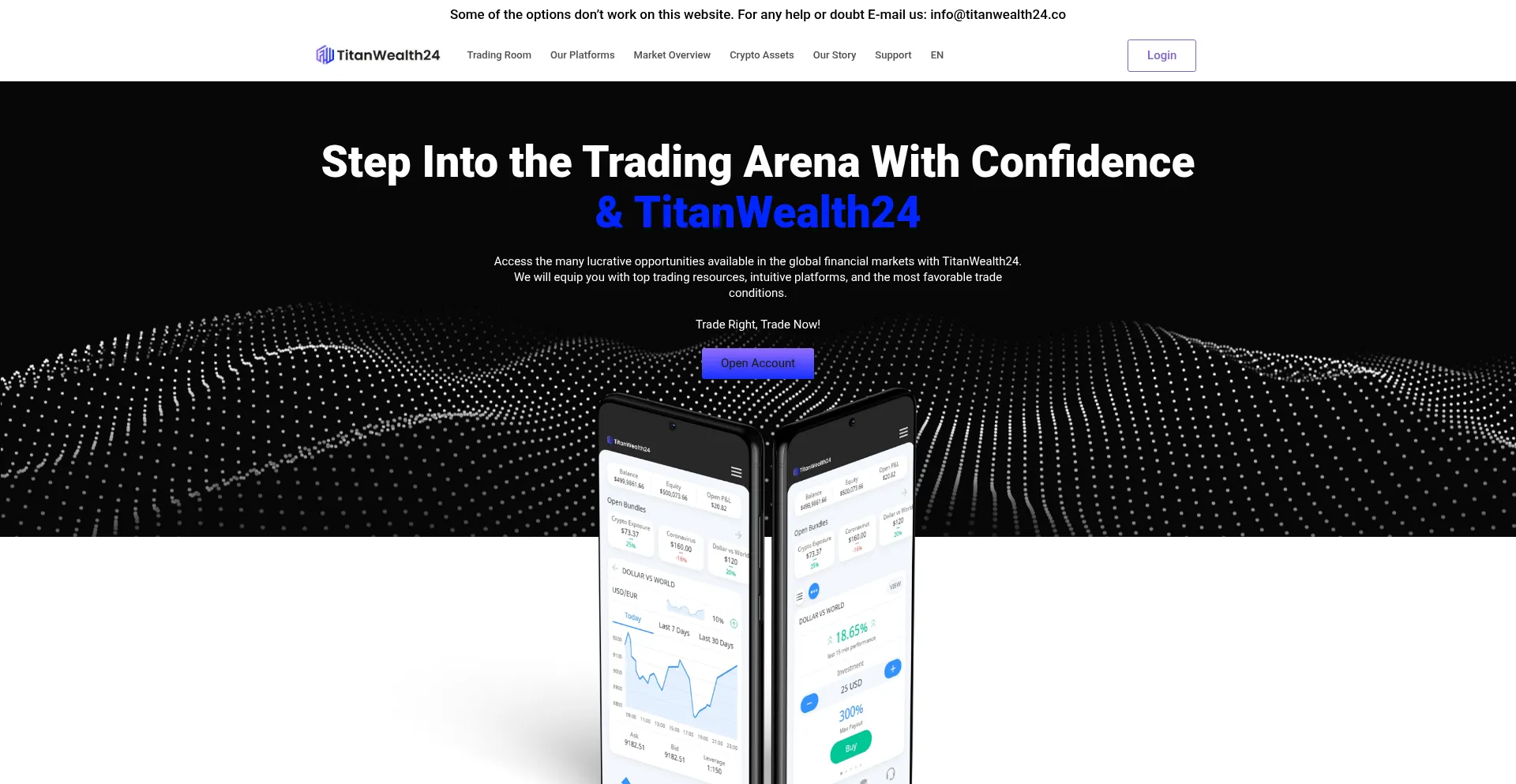 Website screenshot of Titanwealth24.co