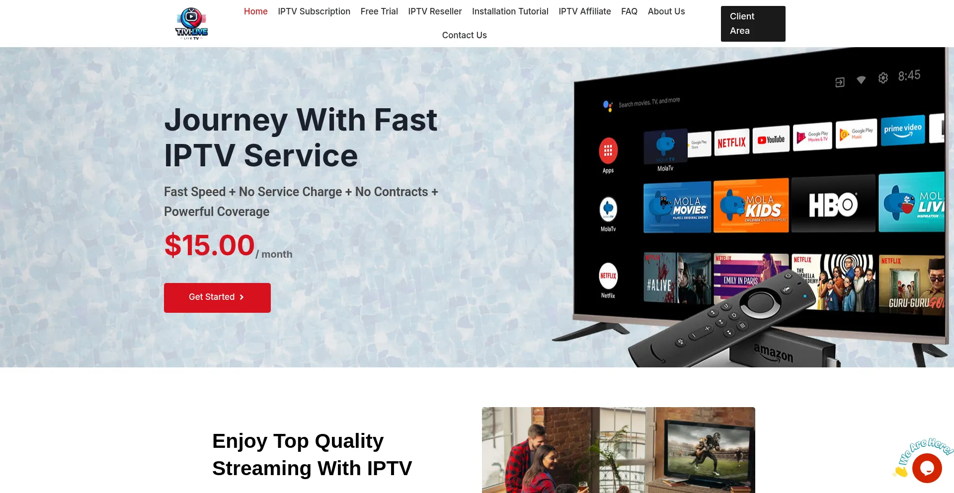 Website screenshot of Tivi-live.com