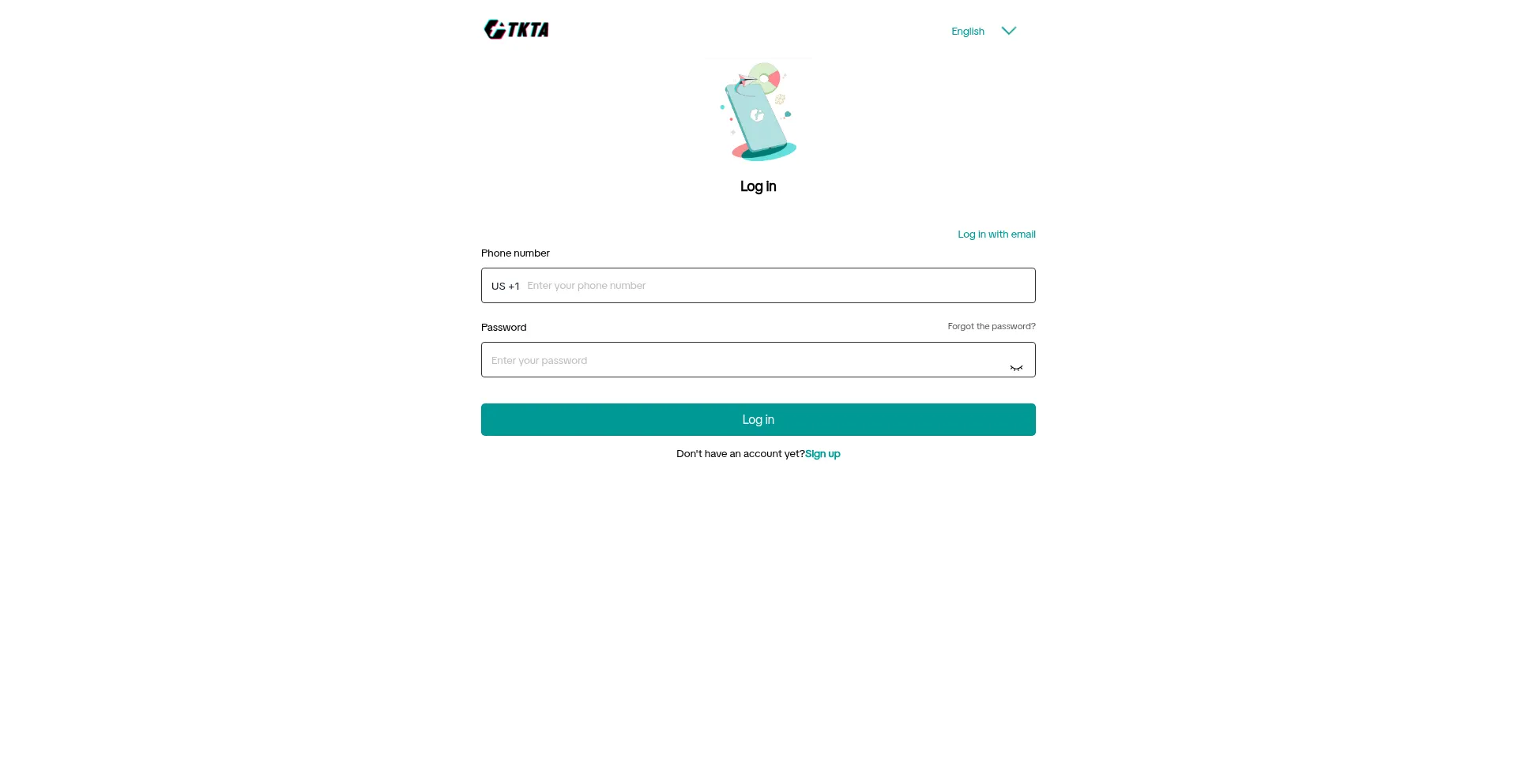 Website screenshot of Tktacom.cc