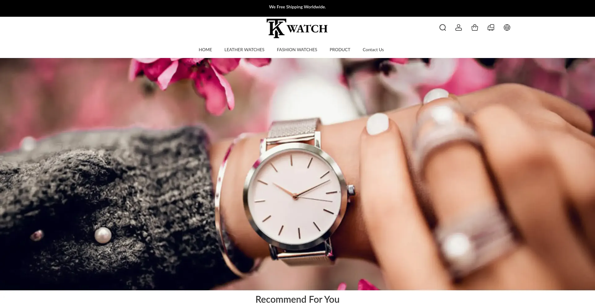 Website screenshot of Tkwatchshop.com