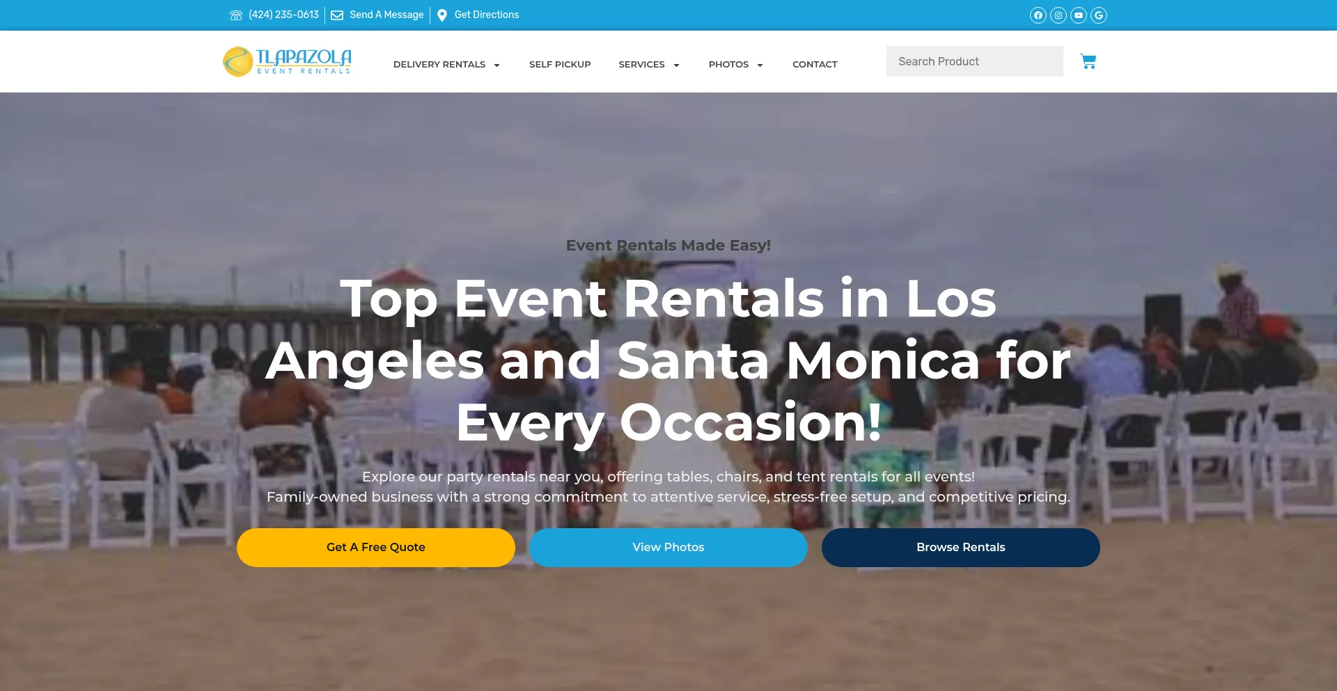 Website screenshot of Tlapazola.com