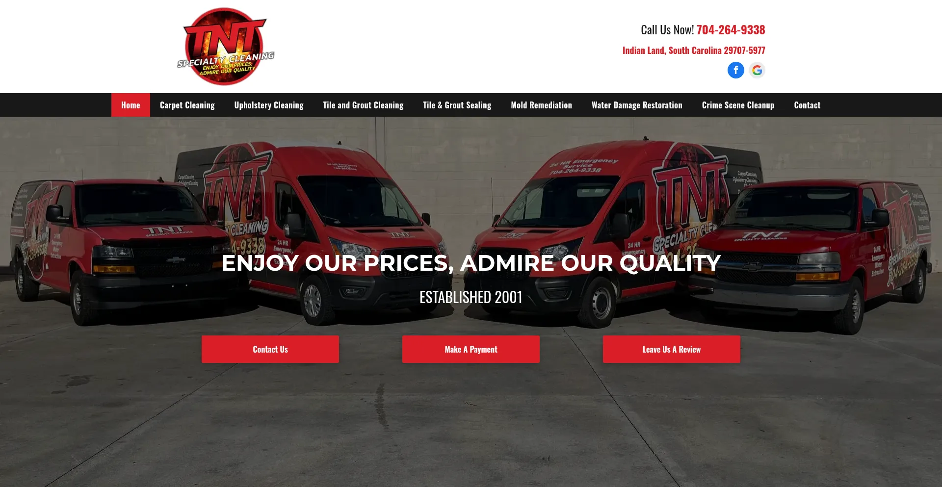 Tntspecialtycleaningsc.com Screenshot