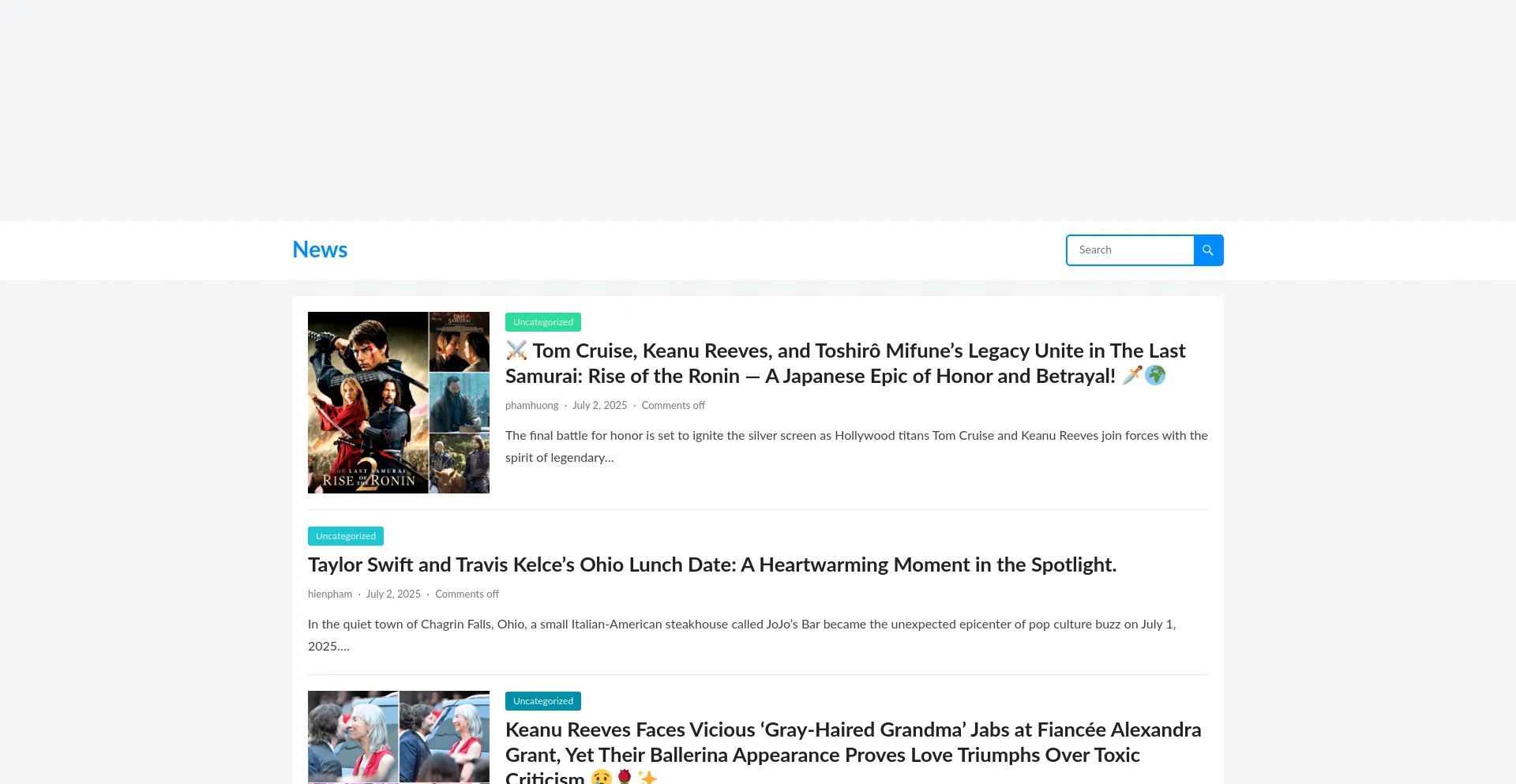 Website screenshot of Todaycnews.com