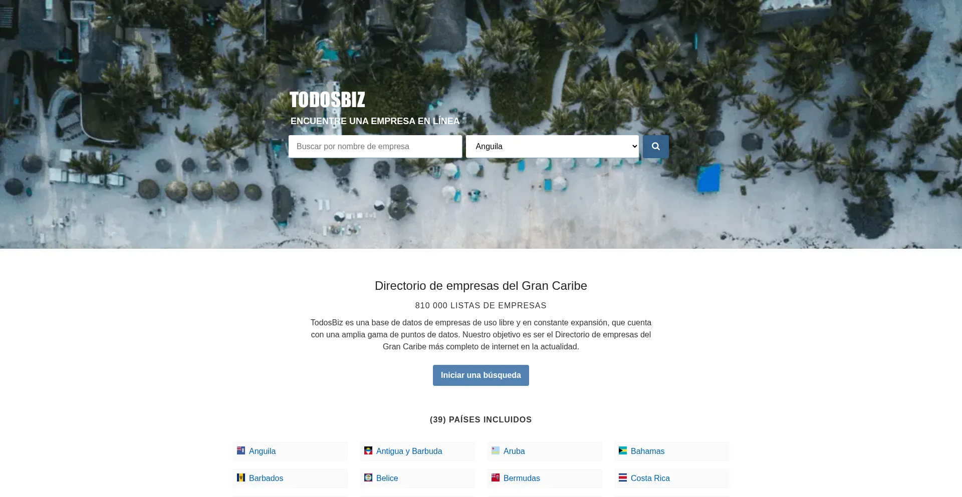 Website screenshot of Todosbiz.com