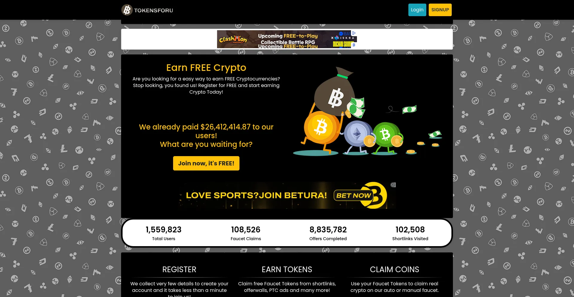 Tokensforu.com Screenshot