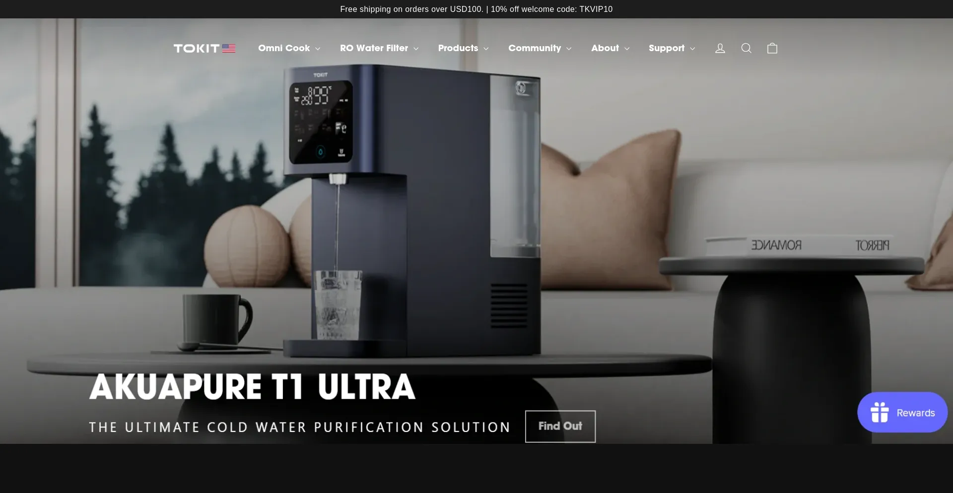 Website screenshot of Tokit.com