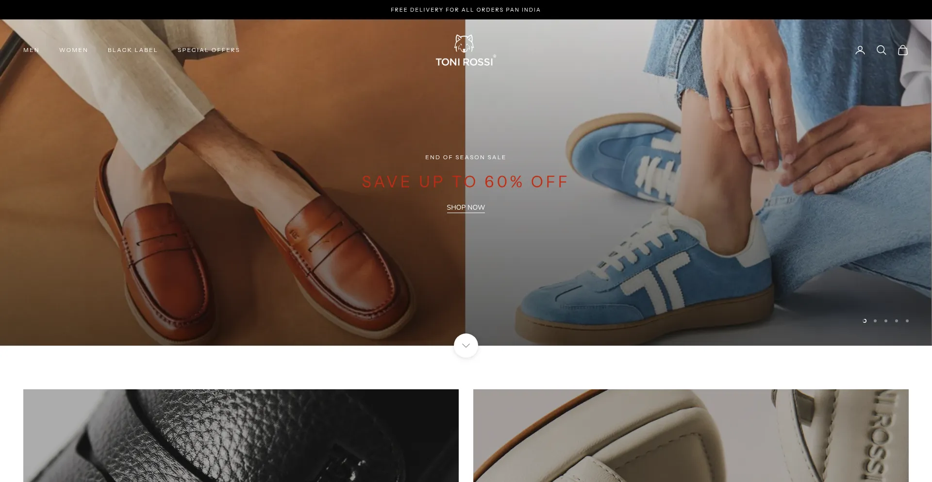 Website screenshot of Tonirossi.com