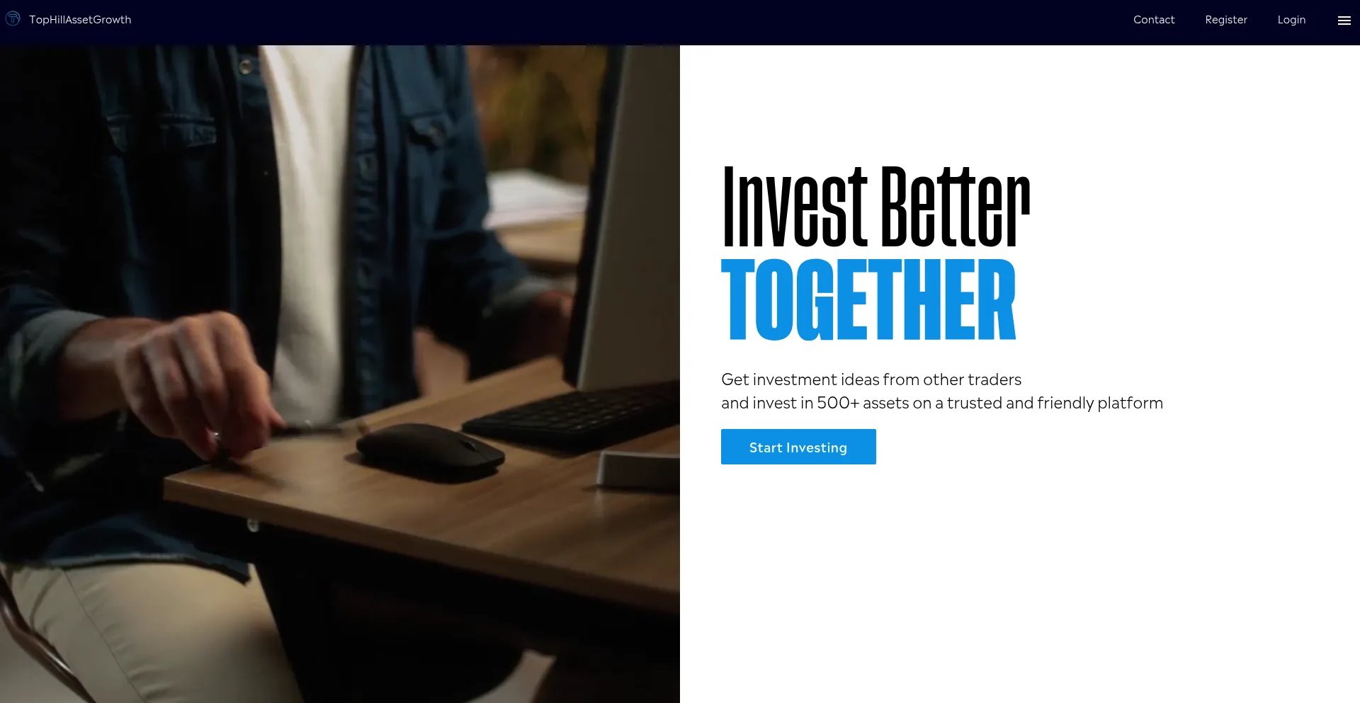 Website screenshot of Tophillassetgrowth.com