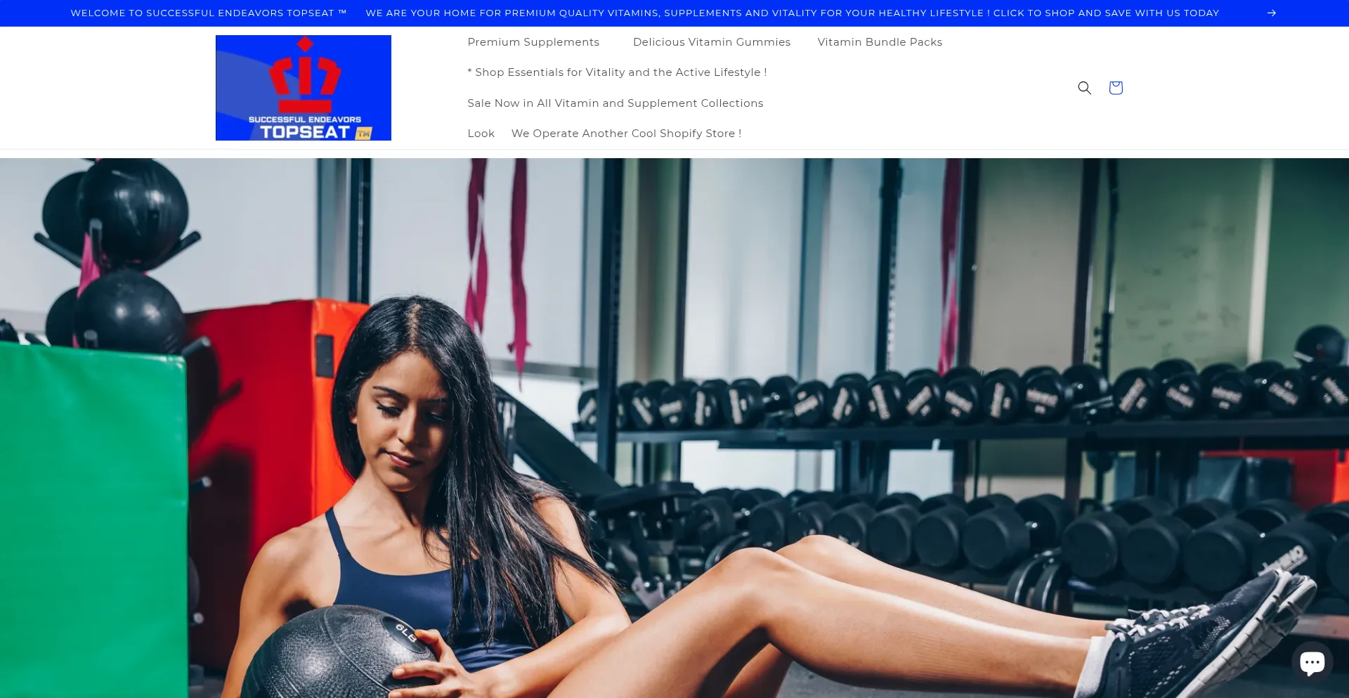 Website screenshot of Topseatsupps.com