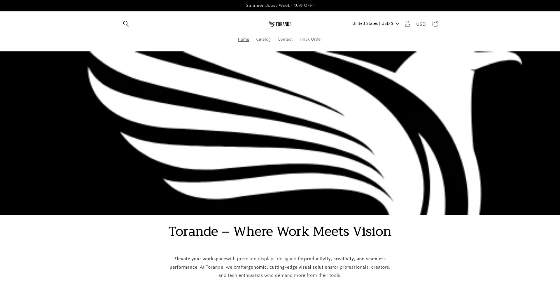 Website screenshot of Torande.com
