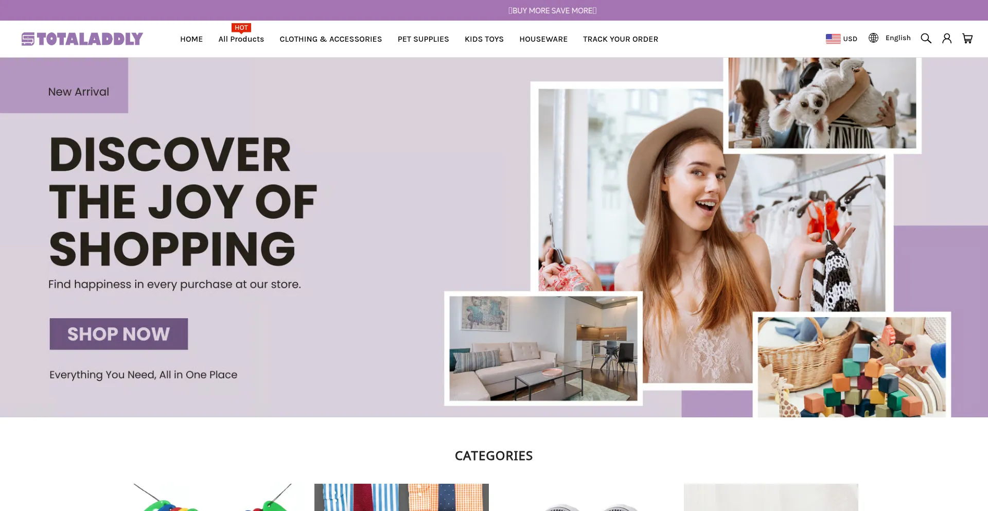 Website screenshot of Totaladdly.com