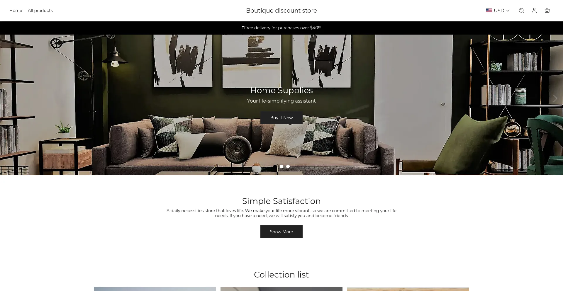 Website screenshot of Toussn.com