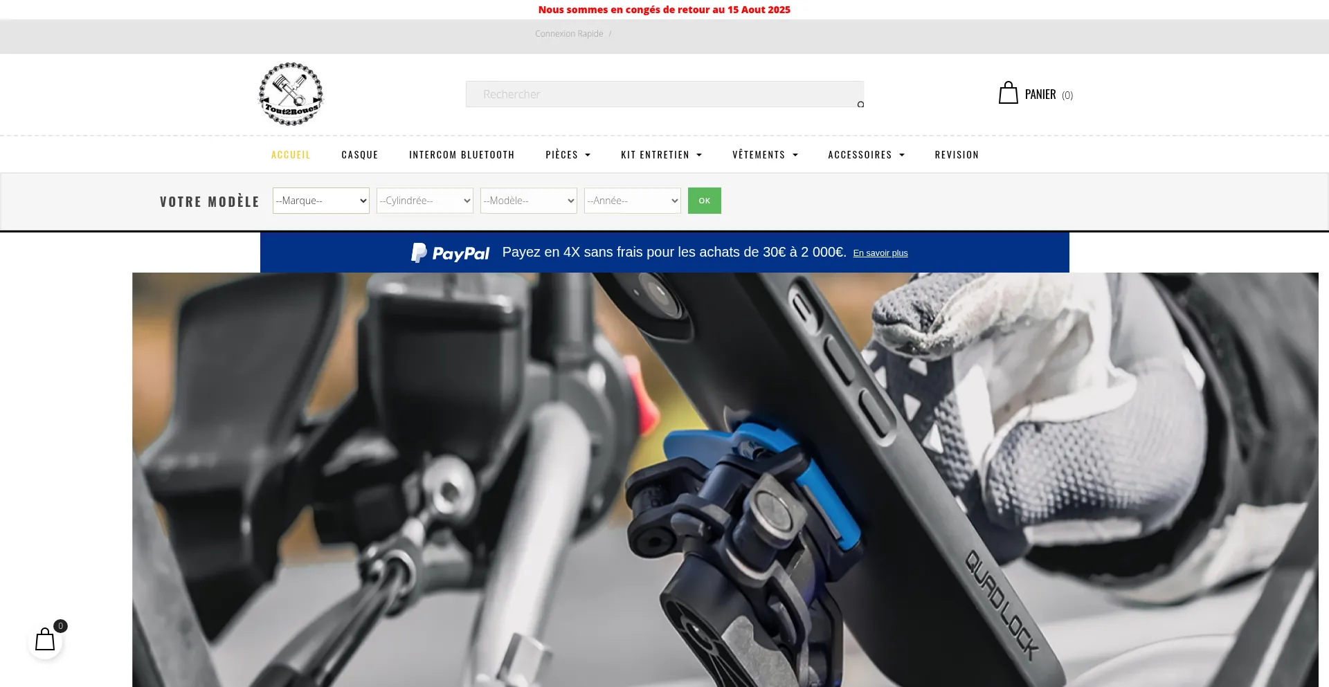 Website screenshot of Tout-2-roues.fr